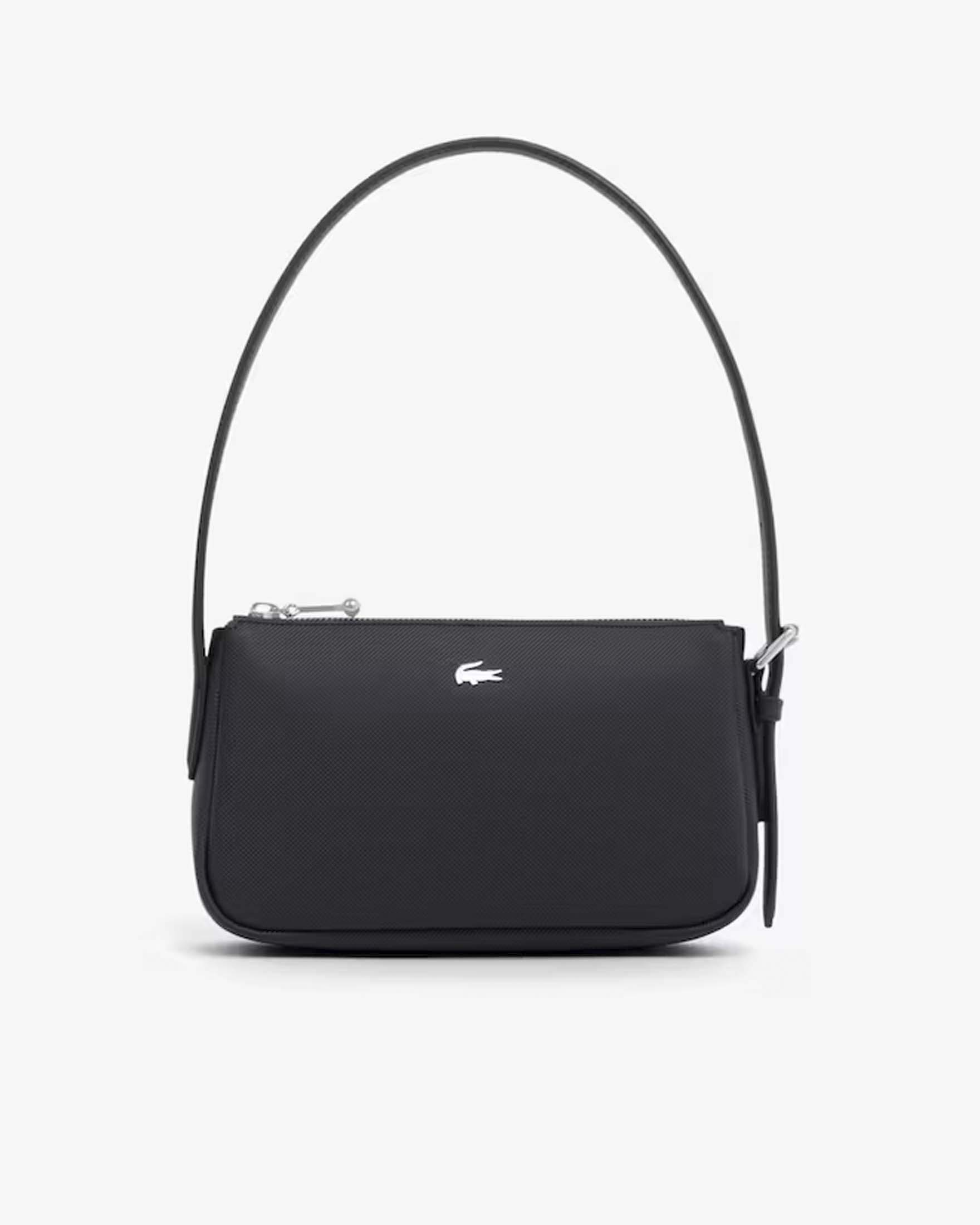 Borsa a spalla Daily City nera in Petit Piquè