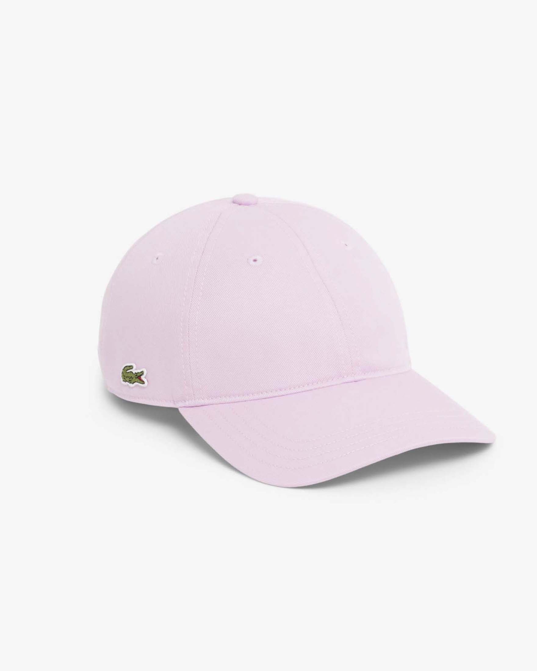 Cappellino Lacoste rosa con frontino in twill di cotone