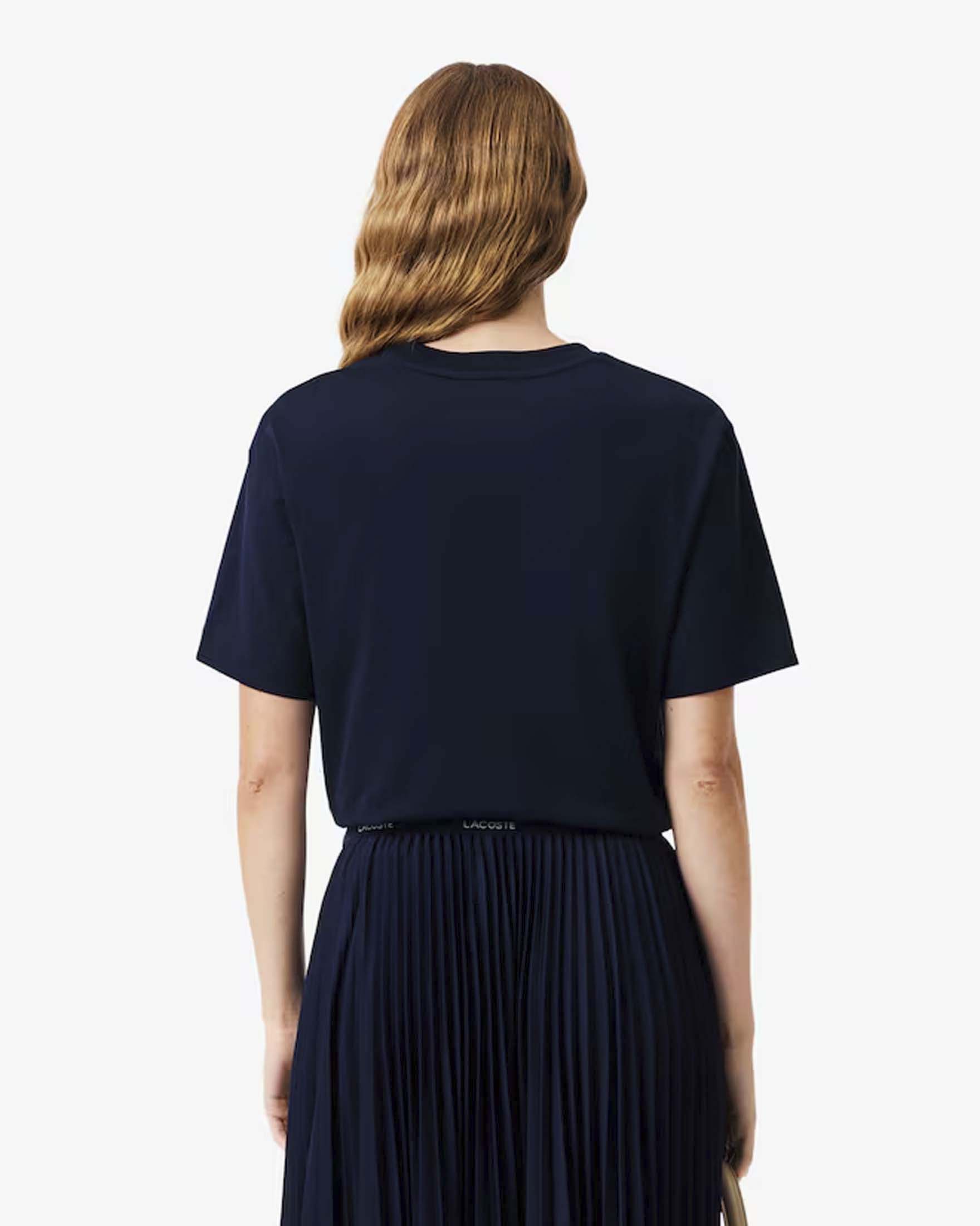 T-shirt blu Lacoste in cotone Pima relaxed fit image