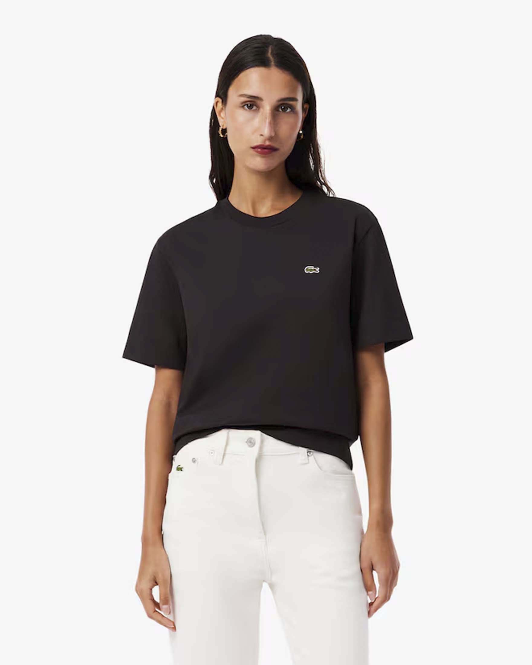 T-shirt marrone in morbido cotone relaxed fit