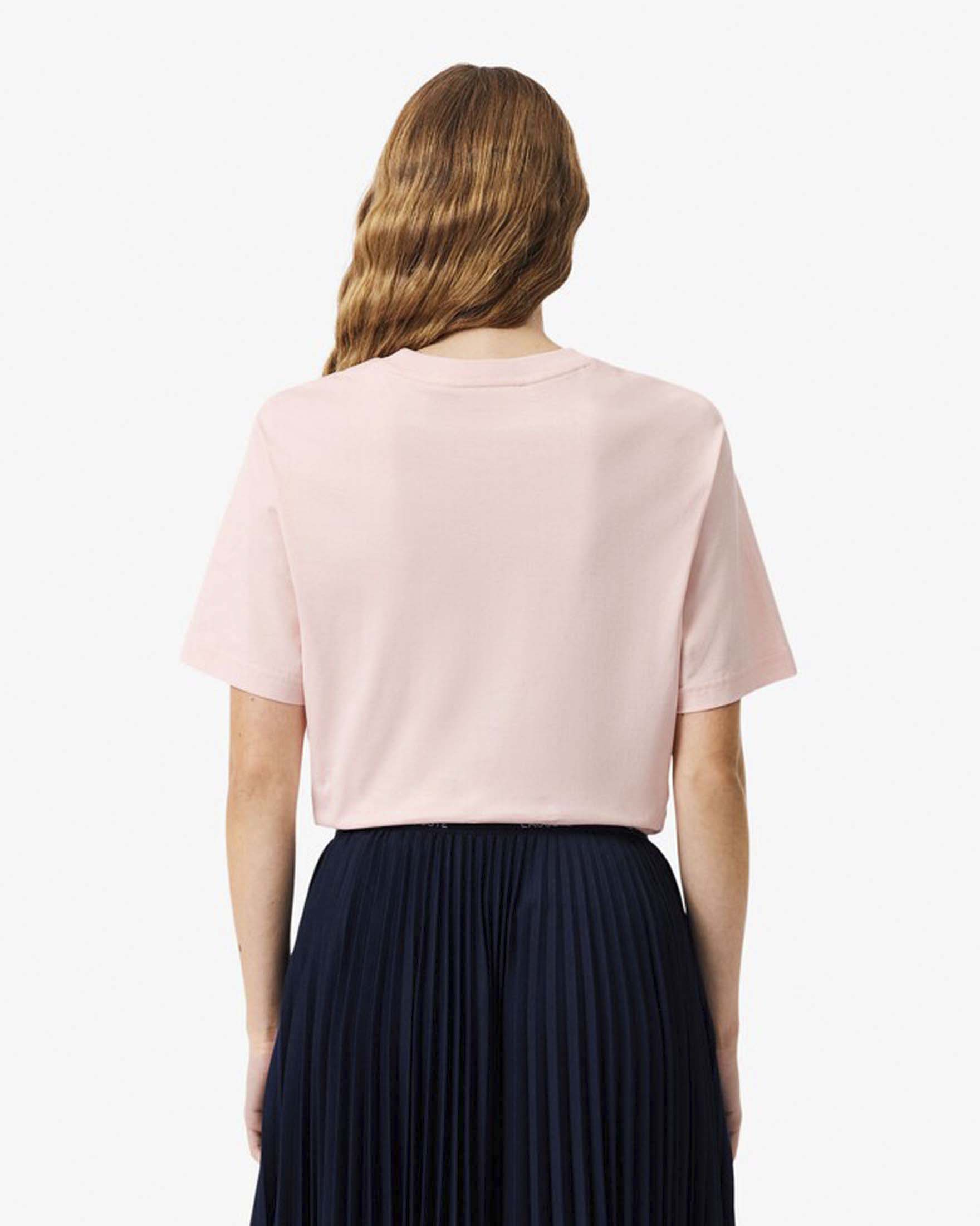 T-shirt rosa Lacoste in cotone Pima relaxed fit image