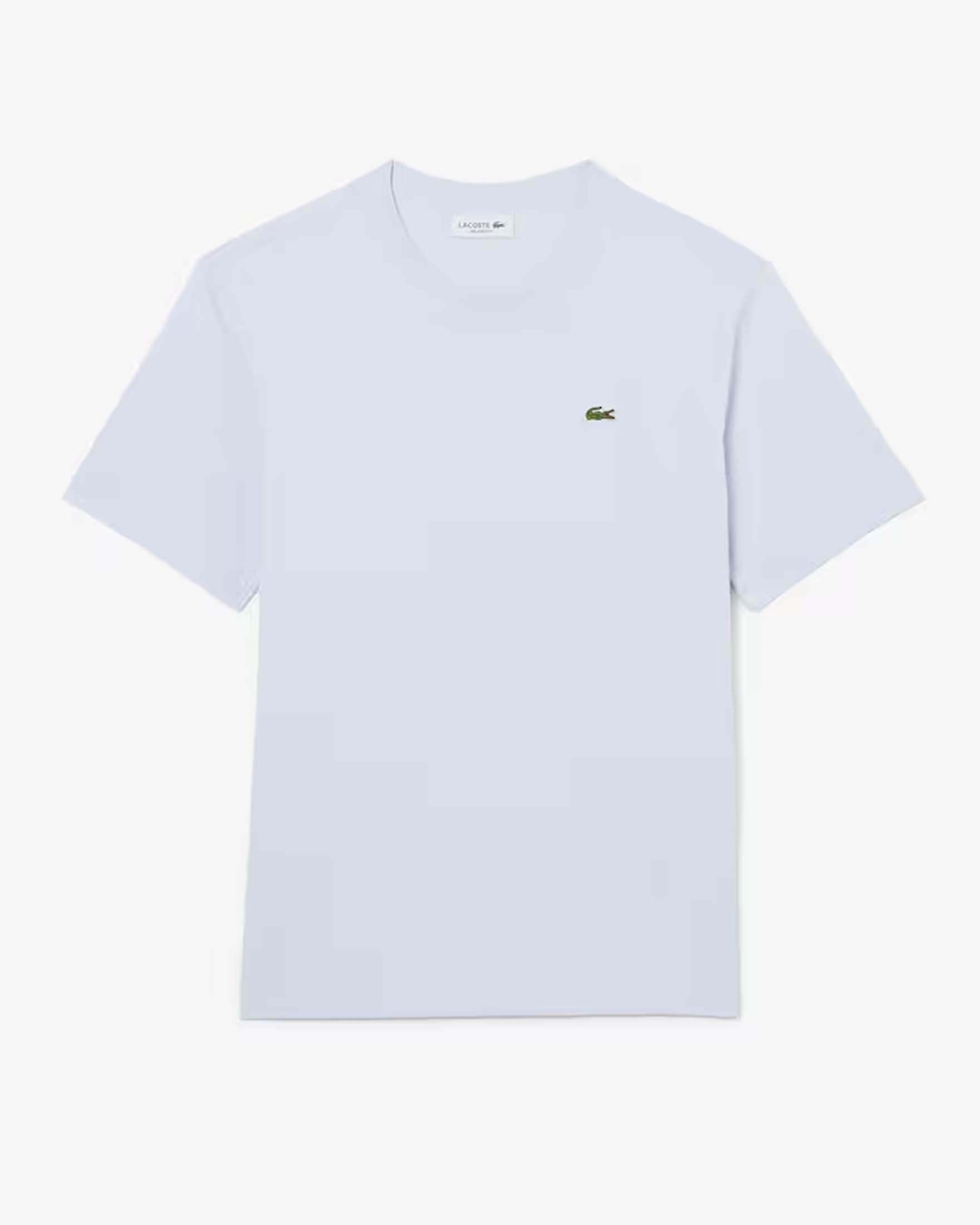 T-shirt azzurra Lacoste in morbido cotone relaxed fit
