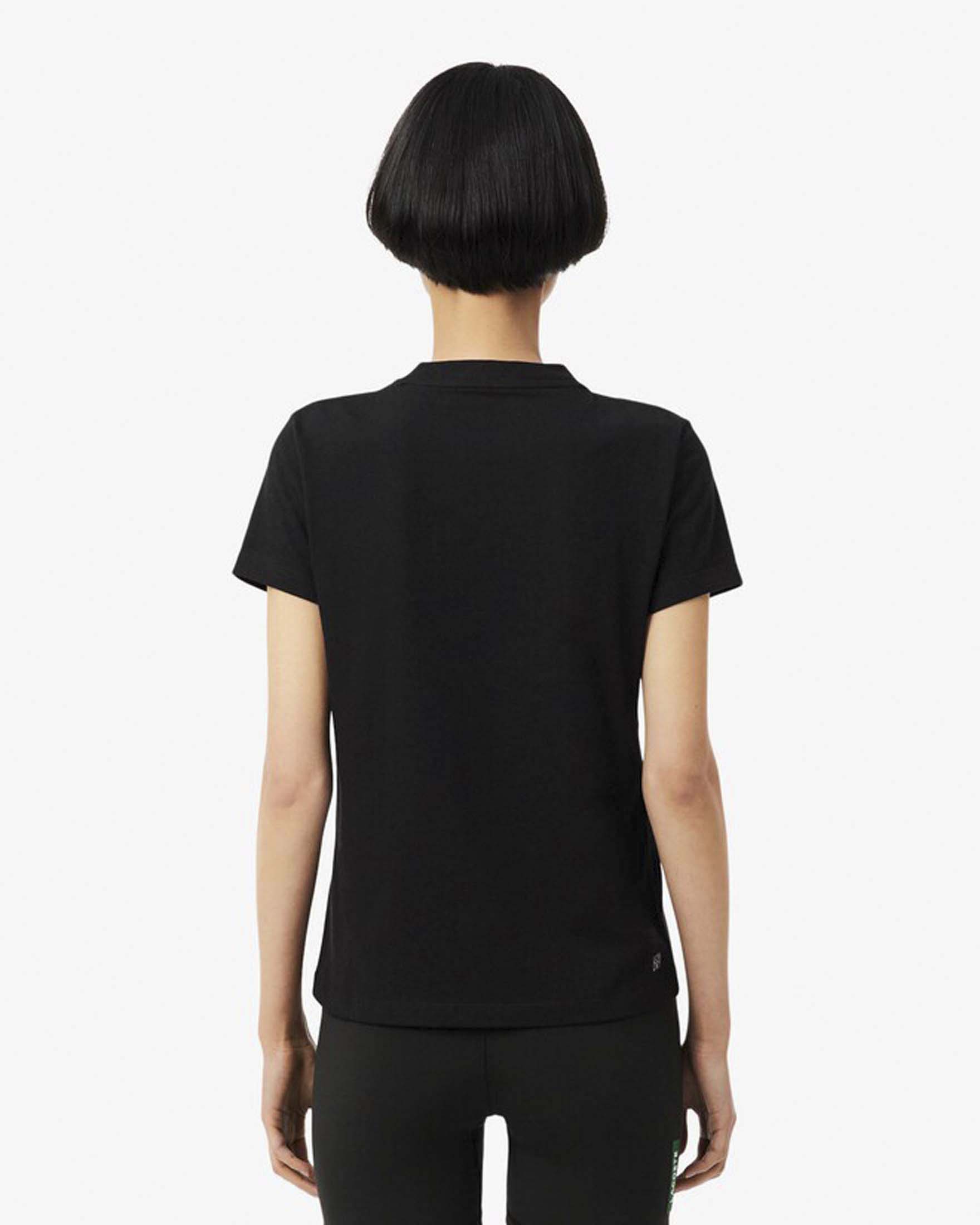 T-shirt sportiva tecnica ultra-dry nera Lacoste in cotone image