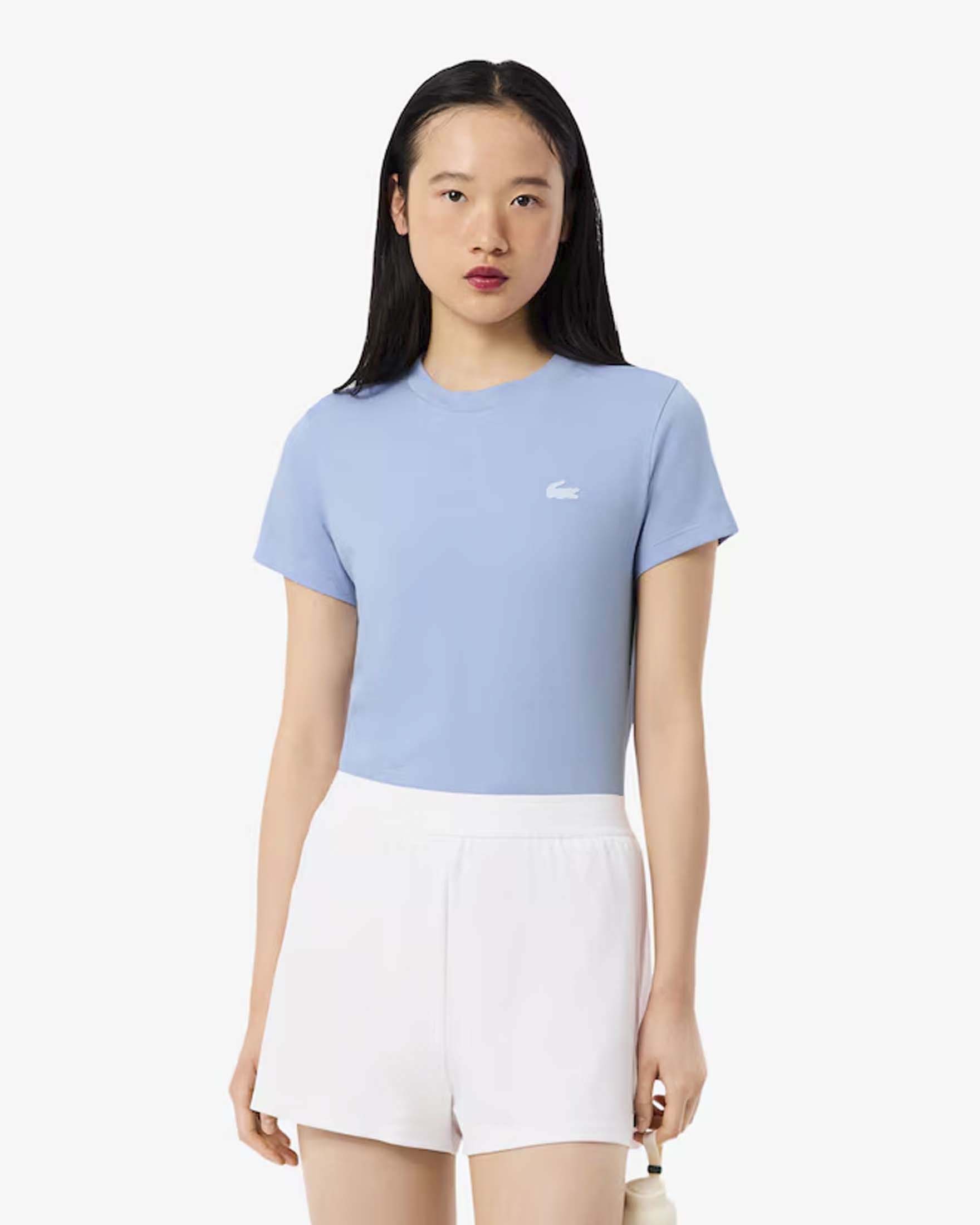 T-shirt sportiva tecnica ultra-dry azzura Lacoste in cotone