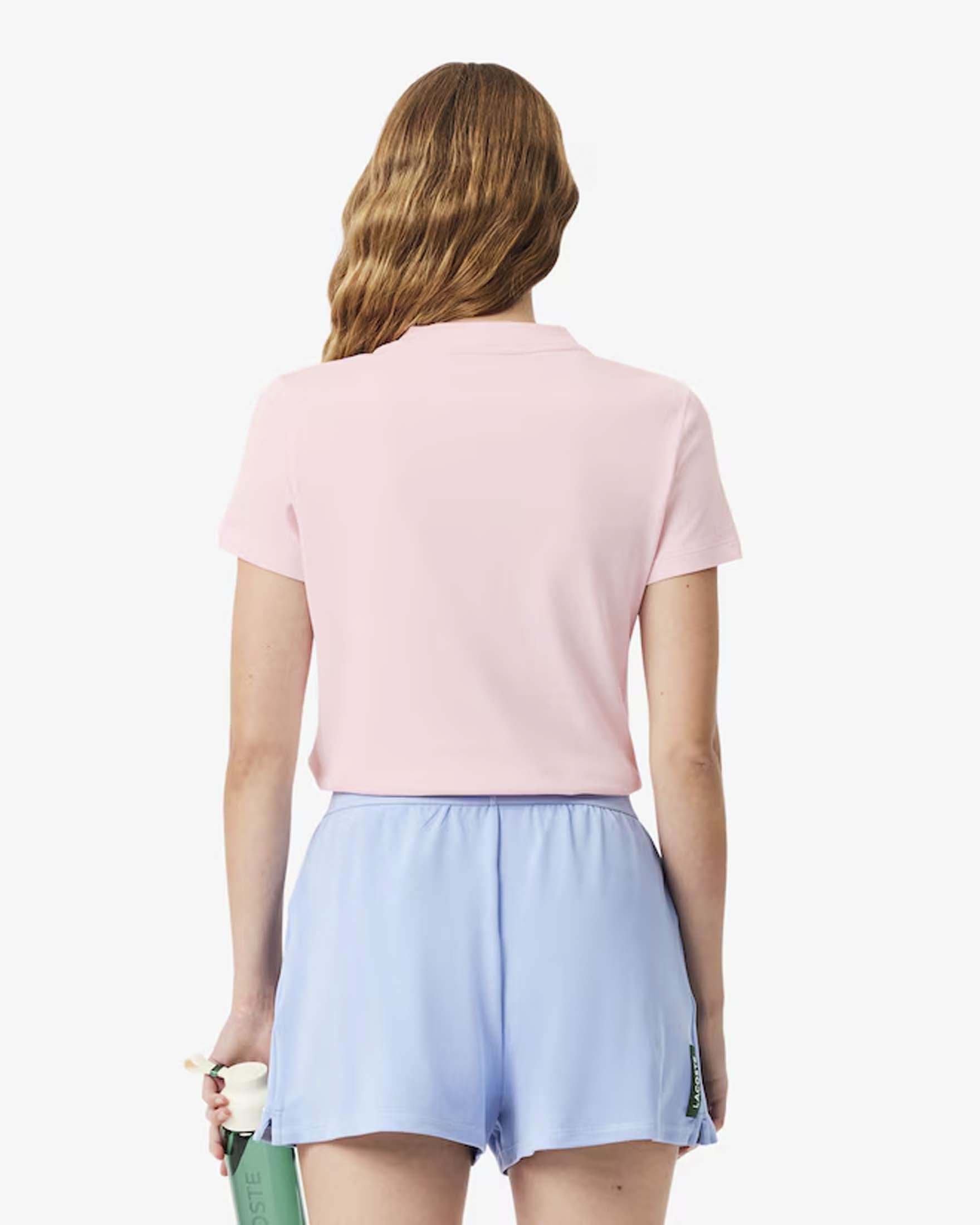 T-shirt sportiva tecnica ultra-dry rosa Lacoste in cotone image