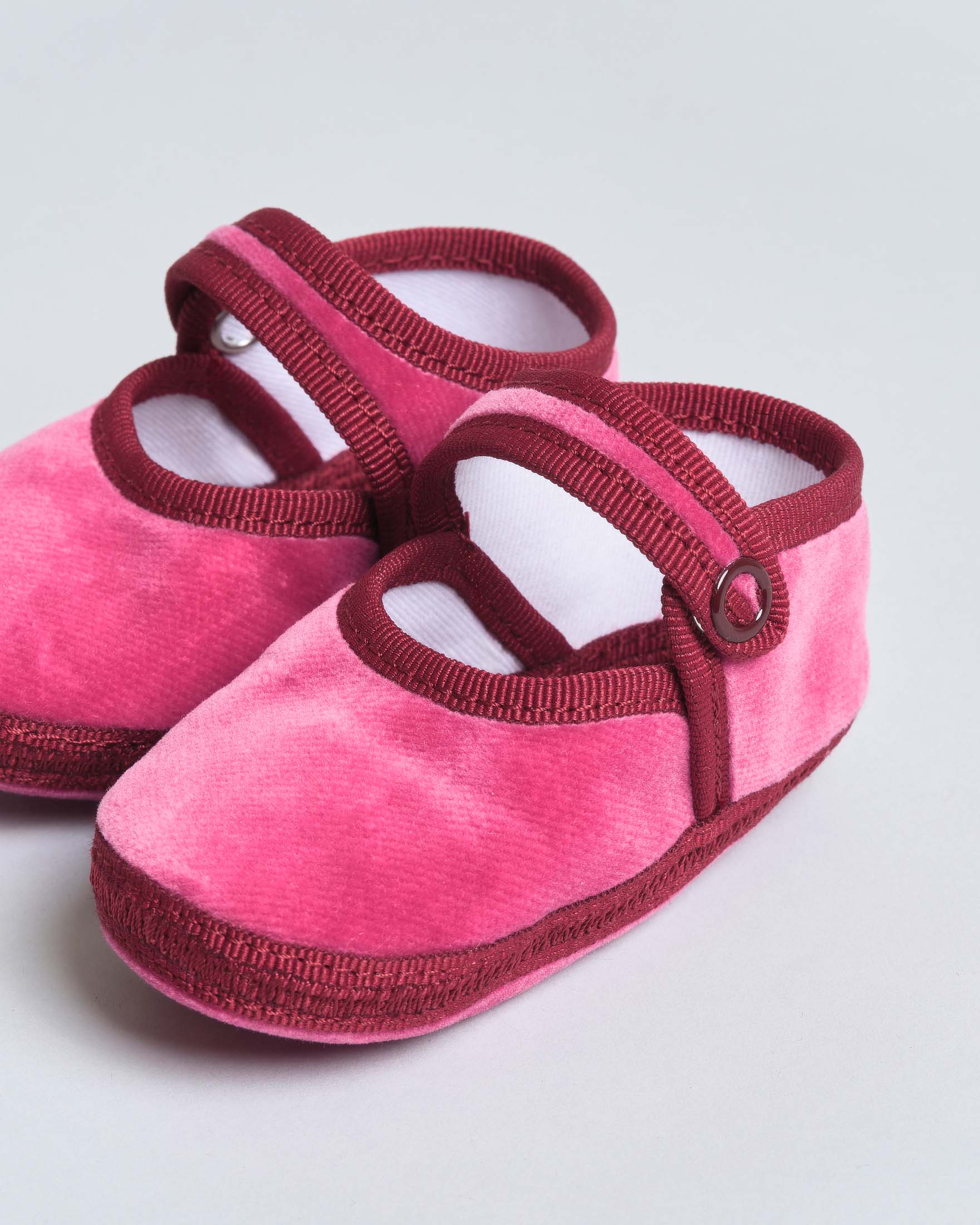 Baby friulane Le Papù in velluto rosa antico image