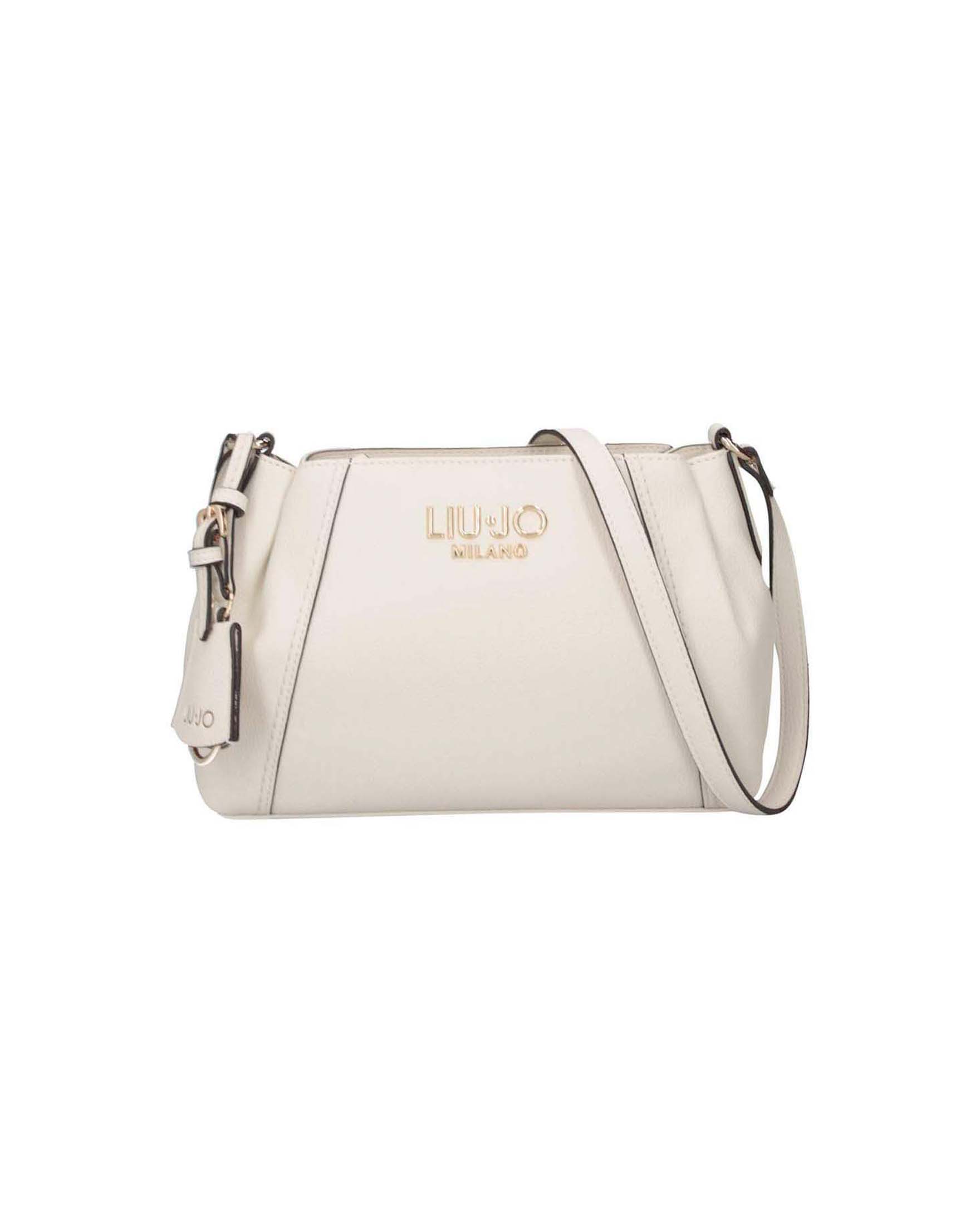 Borsa a tracolla Liu Jo Accessories bianca in similpelle con logo applicato