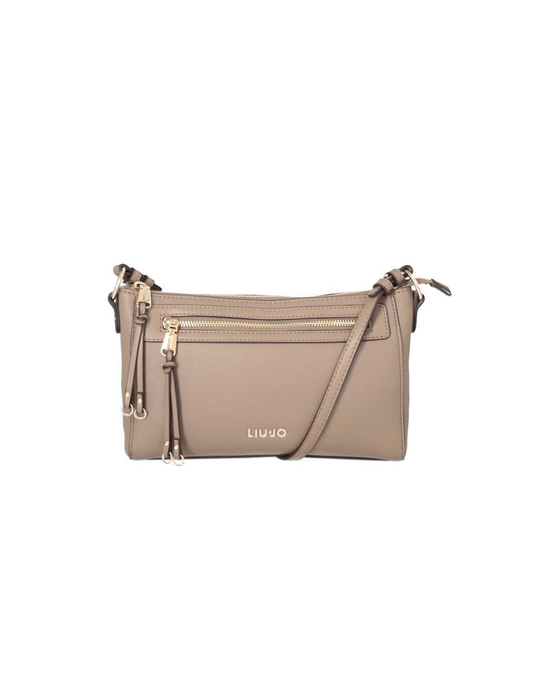 Borsa a tracolla Liu Jo Accessories color cammello con logo applicato