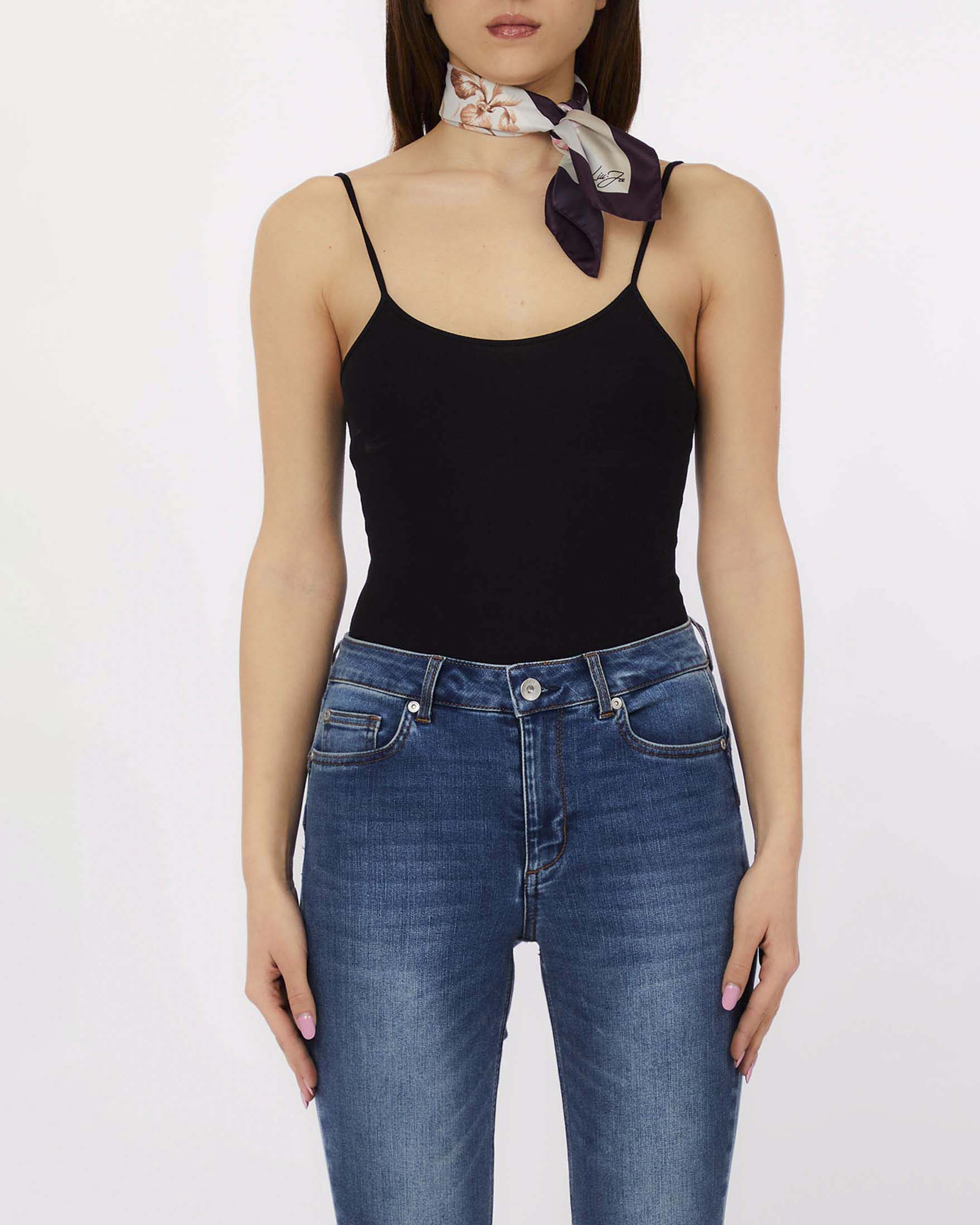 Foulard Liu Jo Accessories bordeaux in tessuto con stampa floreale