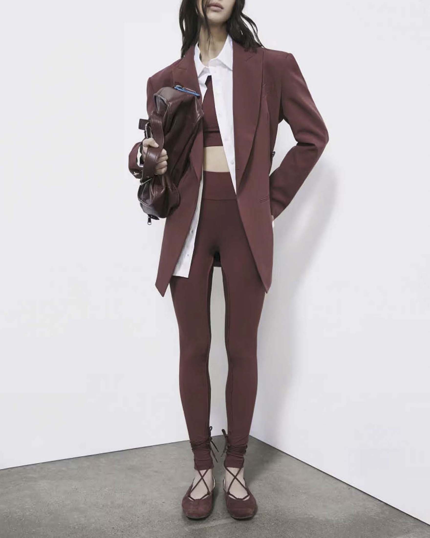 Top sportivo color ruggine Patrizia Pepe in jersey image