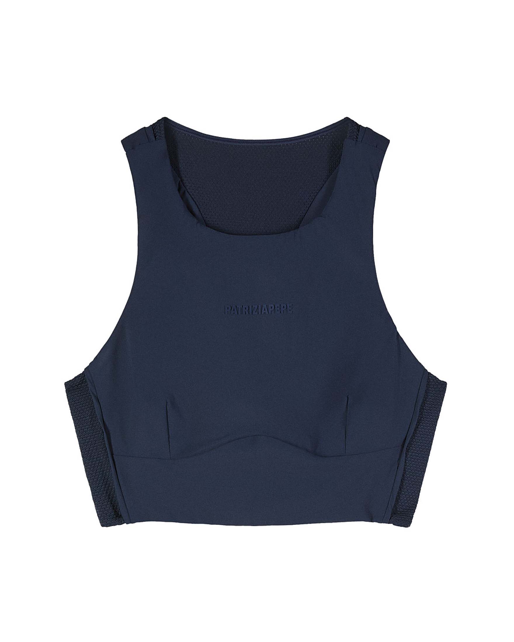 Top sportivo blu in jersey