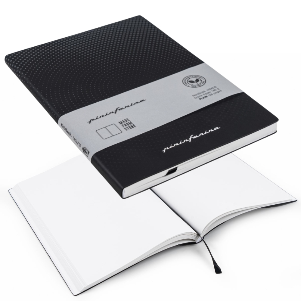 Pininfarina Notes Soft Cover Black – Taccuino in carta di roccia e Copertina morbida