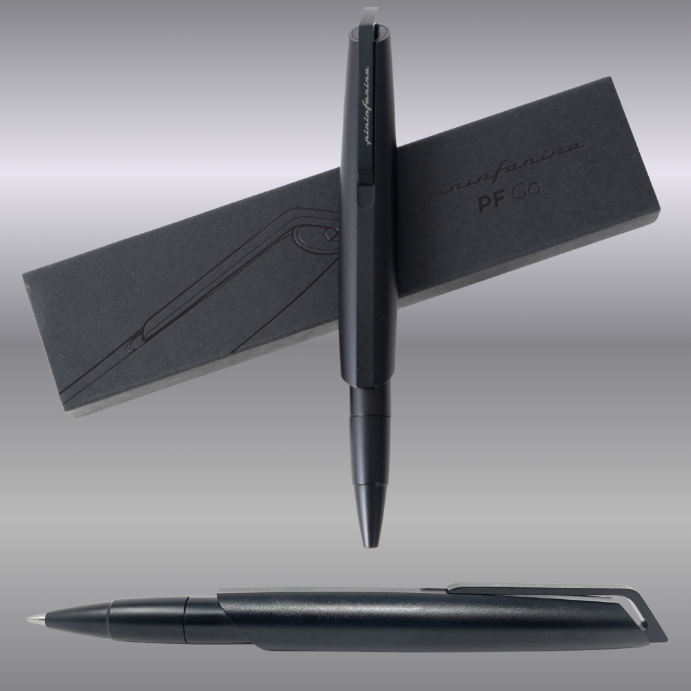 Pininfarina PF GO Ballpoint Black – Penna a Sfera Retrattile con Meccanismo Twist, Nera