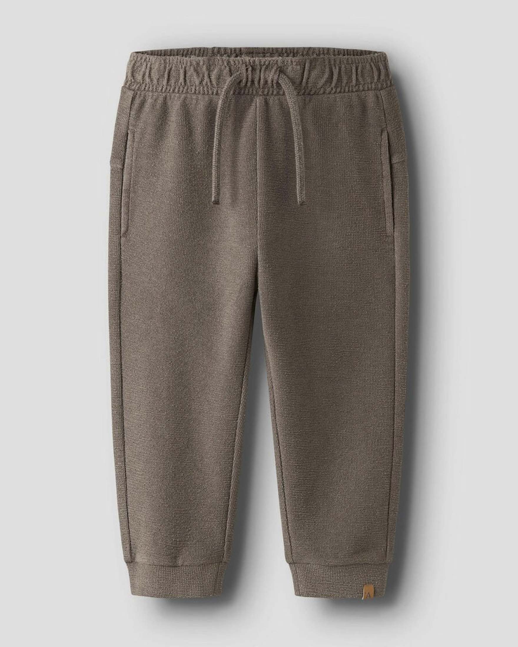 Pantalone LiL'Atelier in tessuto spugna marrone di misto cotone