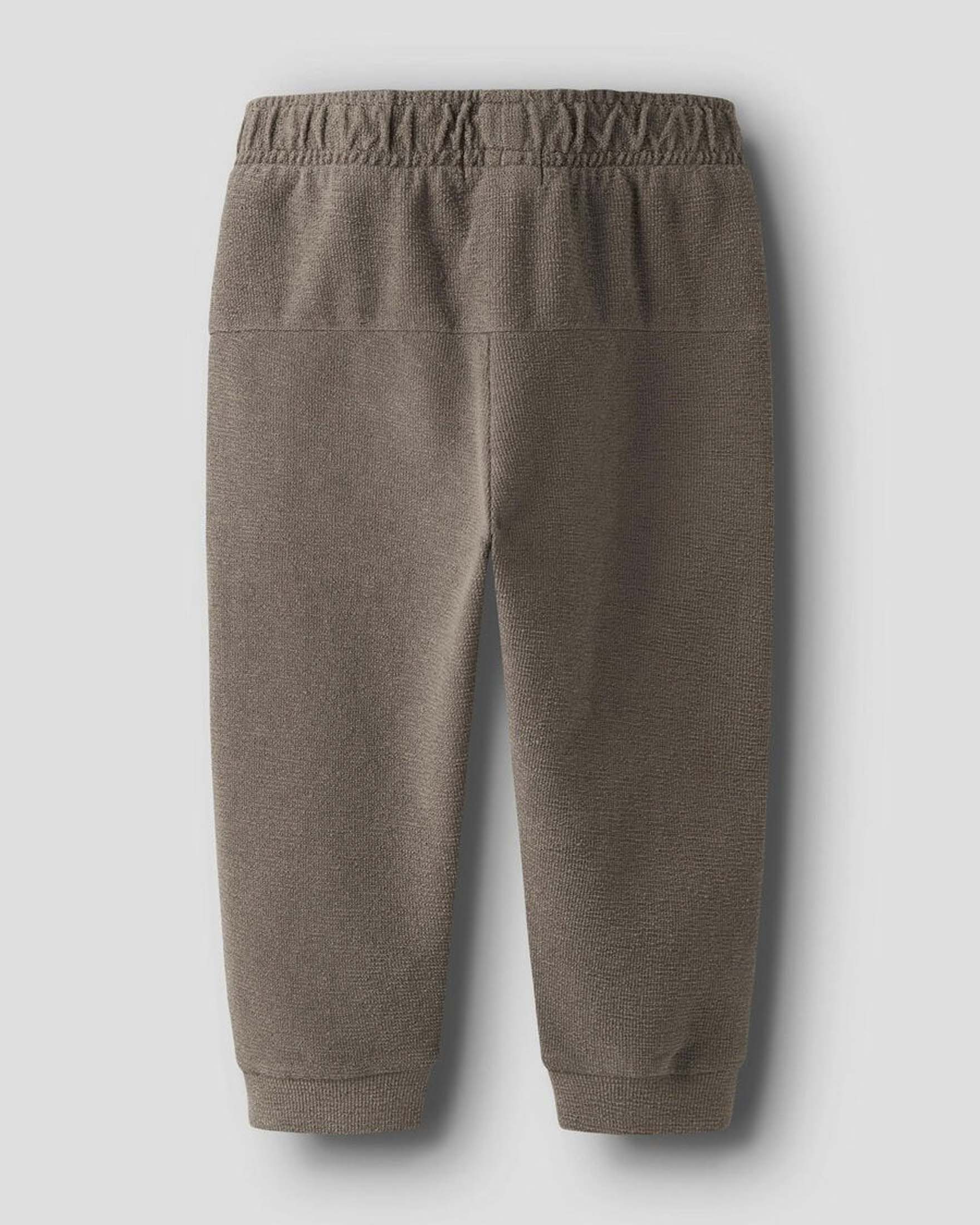 Pantalone LiL'Atelier in tessuto spugna marrone di misto cotone image