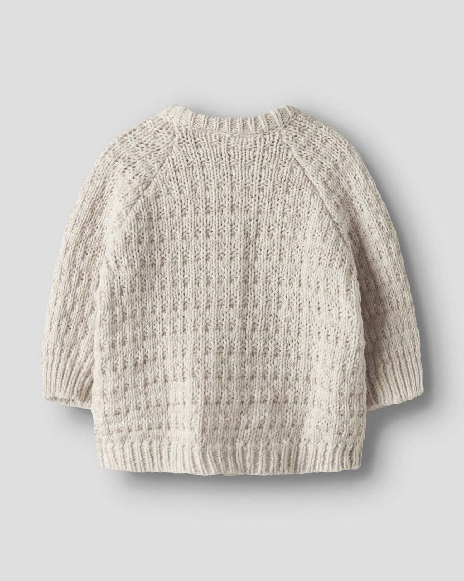 Maglioncino Lil'Atelier rosa cipria e avorio in cotone goffrato image