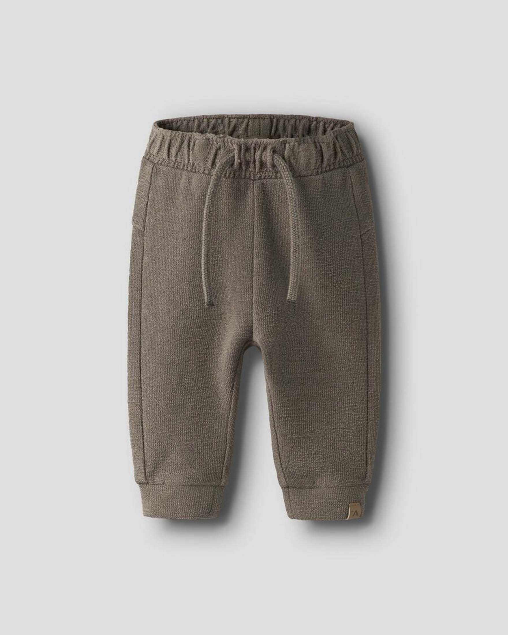 Pantalone LiL'Atelier in tessuto spugna marrone di misto cotone