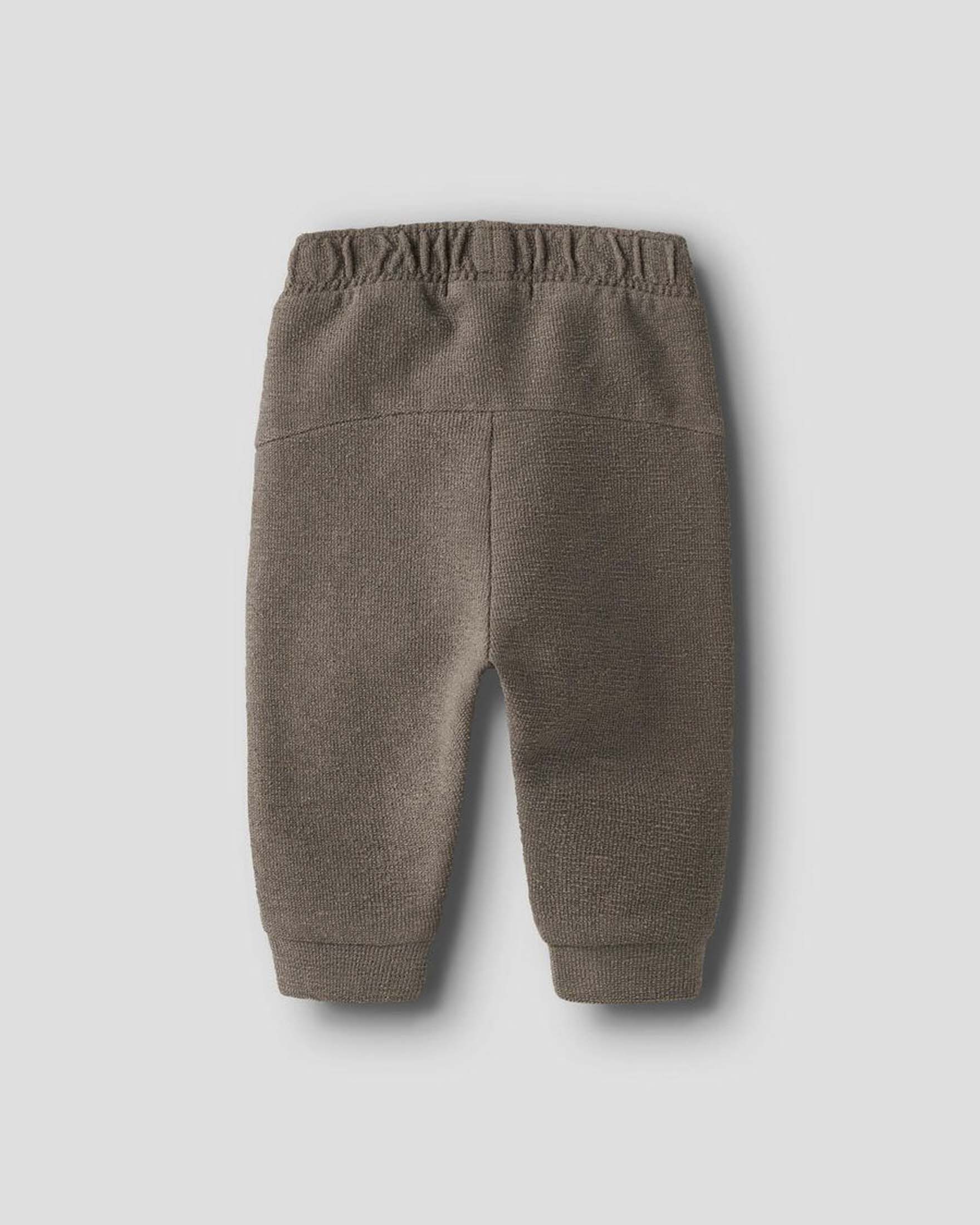 Pantalone LiL'Atelier in tessuto spugna marrone di misto cotone image