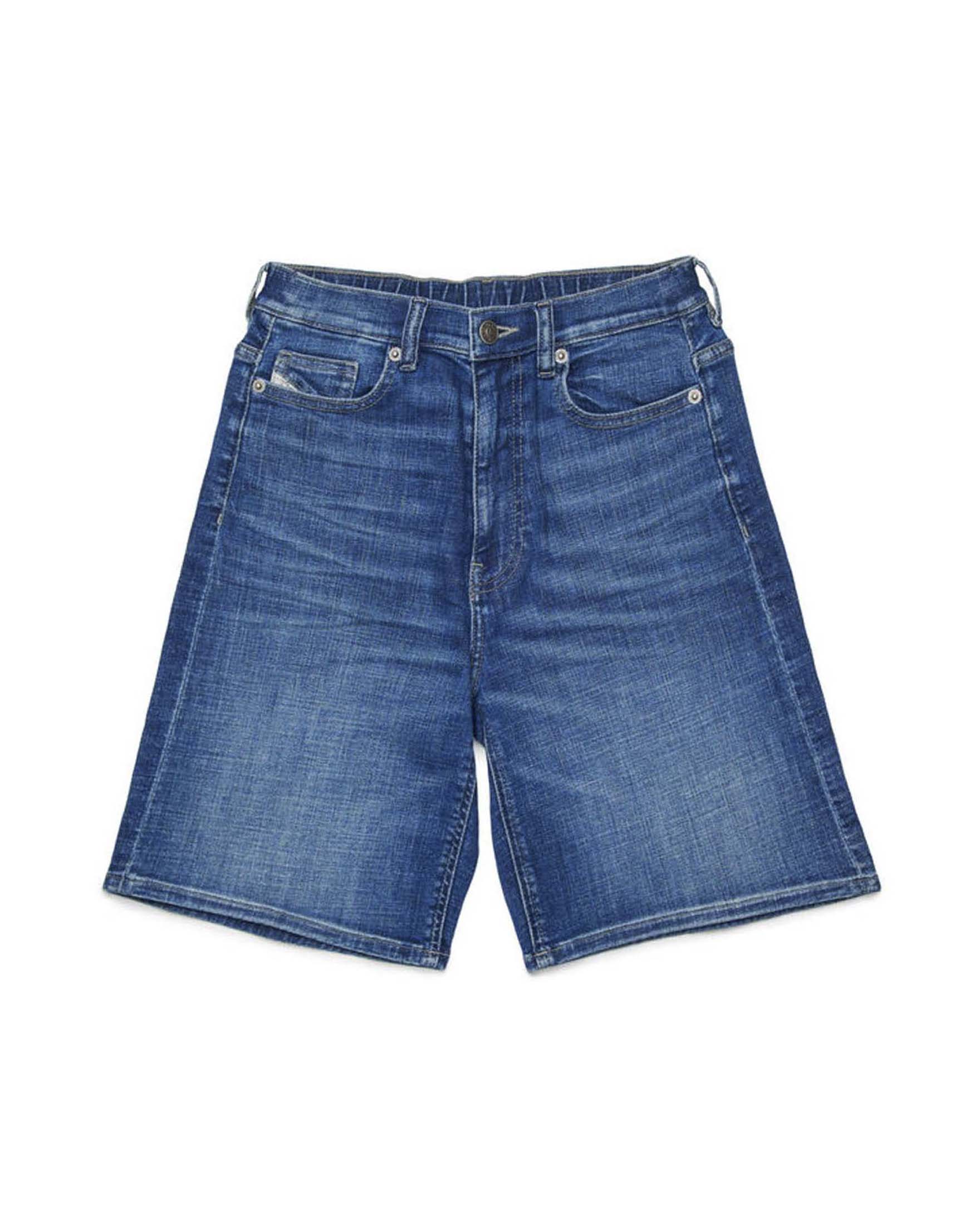 Bermuda in denim lavaggio medio stone washed