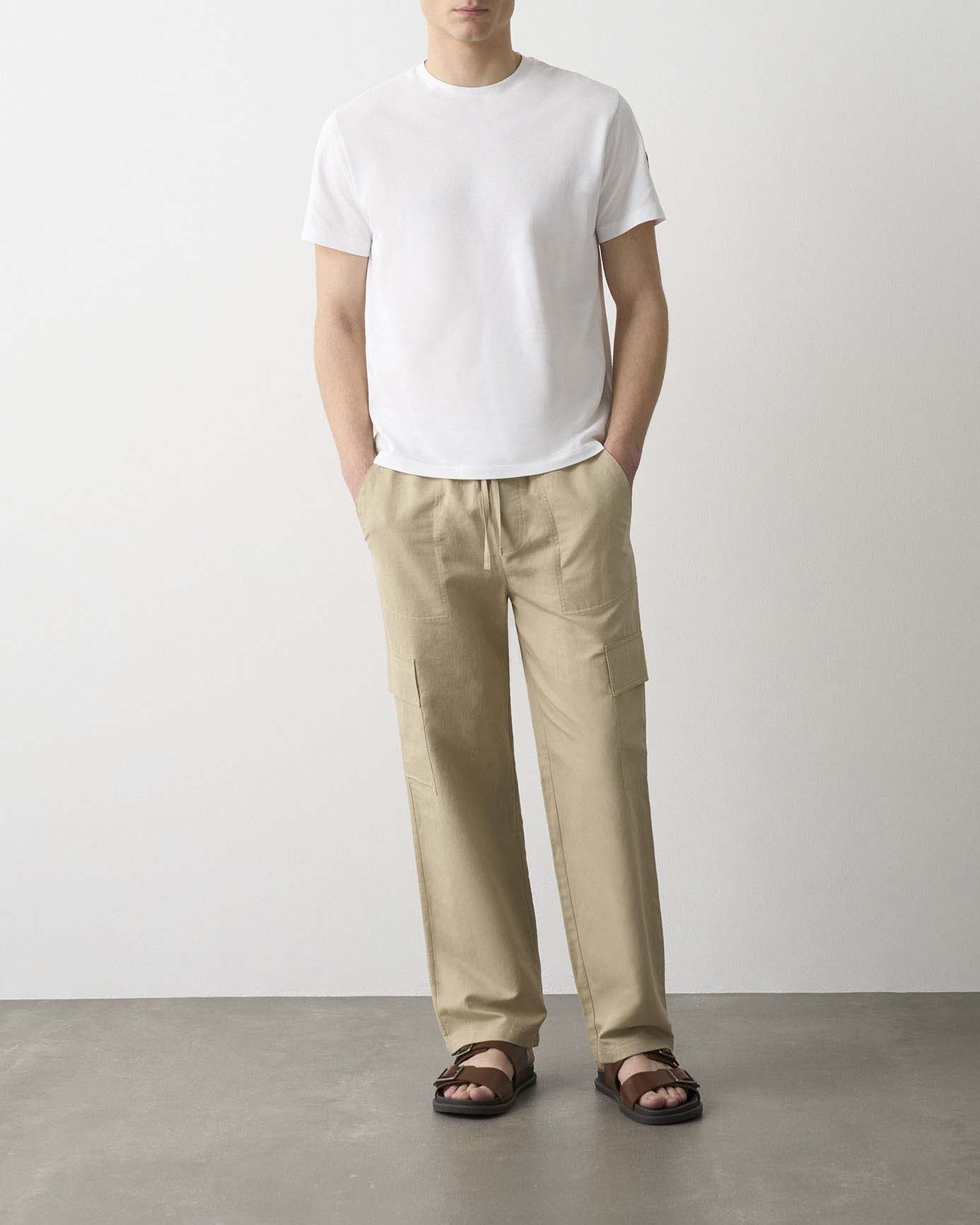 T-shirt Colmar Originals bianca mezza manica in piquè di cotone