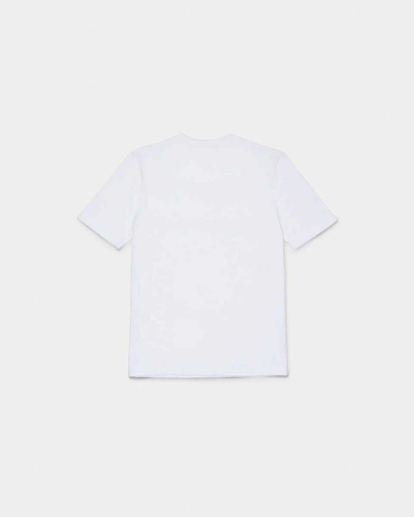 T-shirt Dsquared2 bianca in puro cotone con scritta logo sfumata image