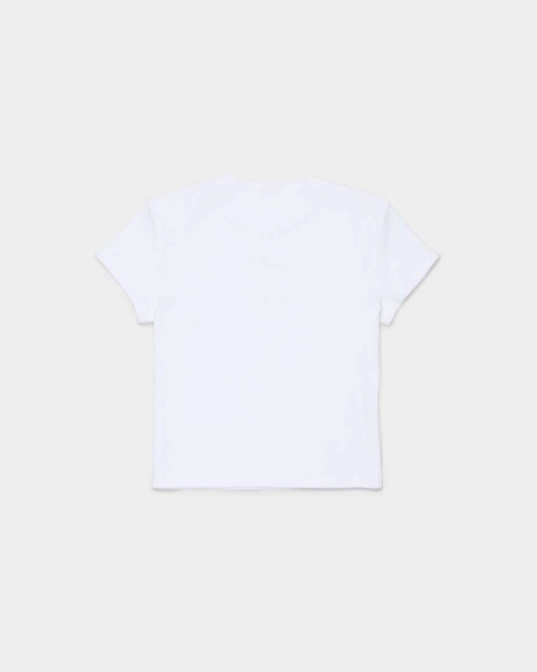 T-shirt Dsquared2 bianca in puro cotone con stampa logo icon nera image