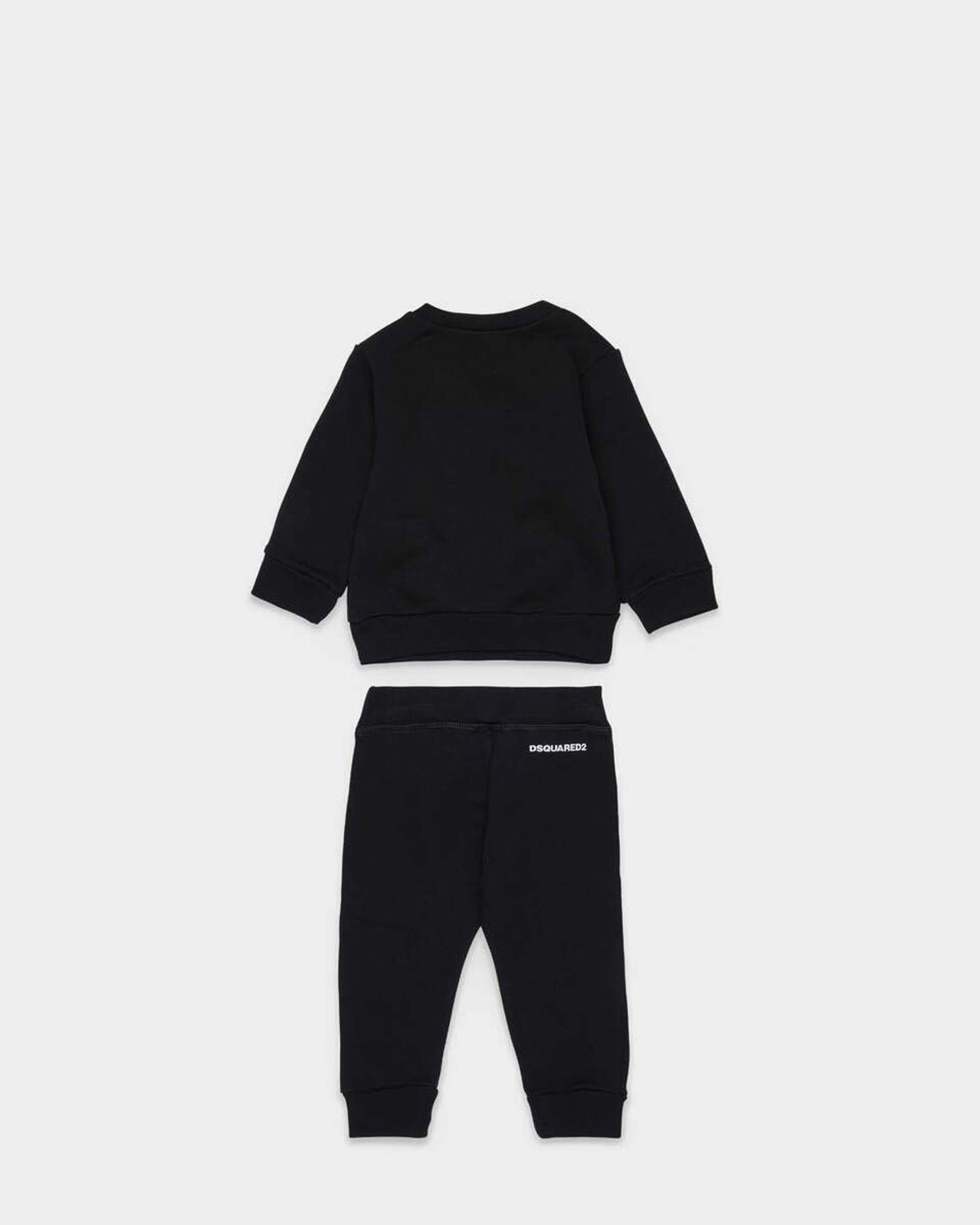 Completo tuta Dsquared2 nero in puro cotone image