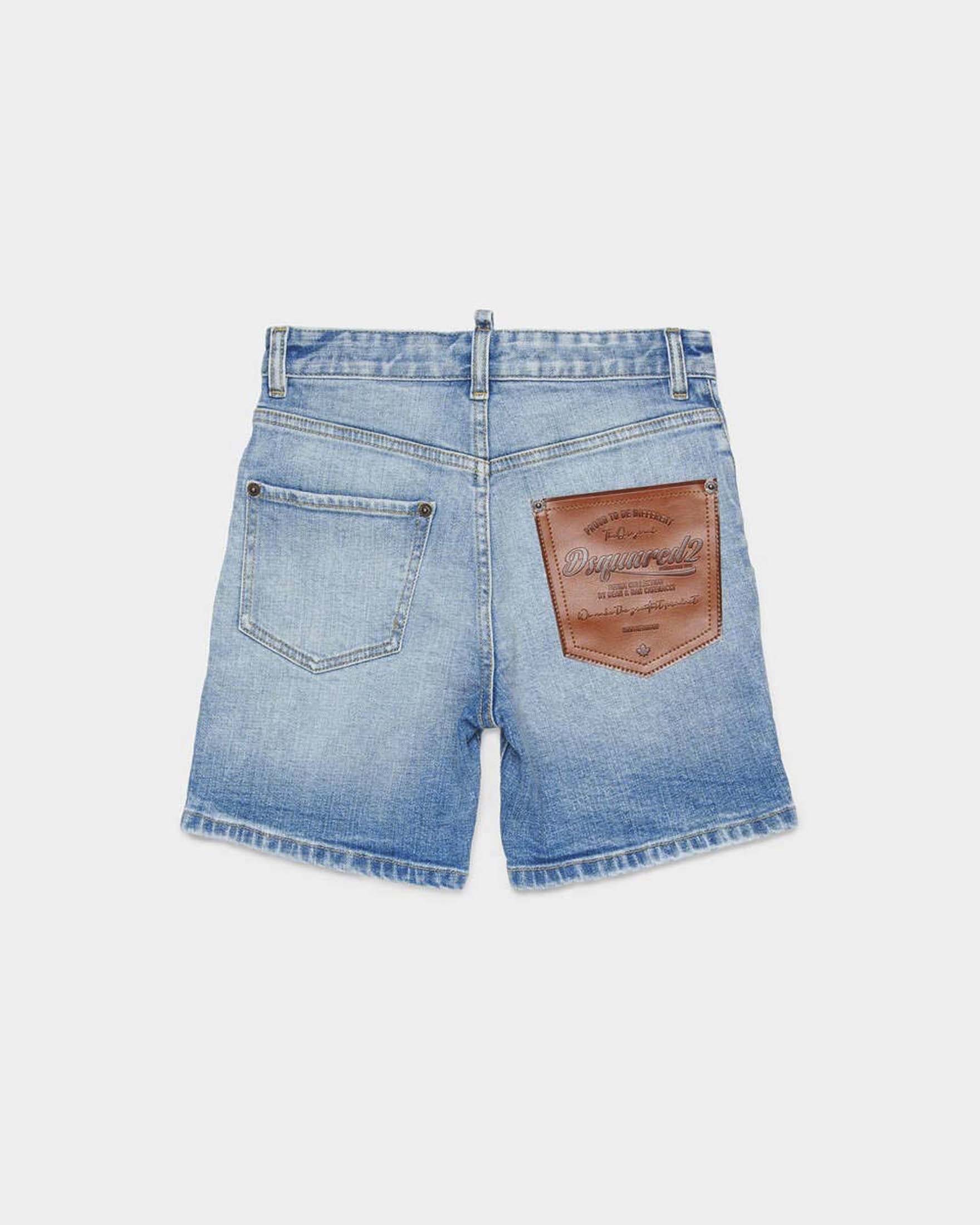 Bermuda Dsquared2 in denim lavaggio chiaro stone washed image