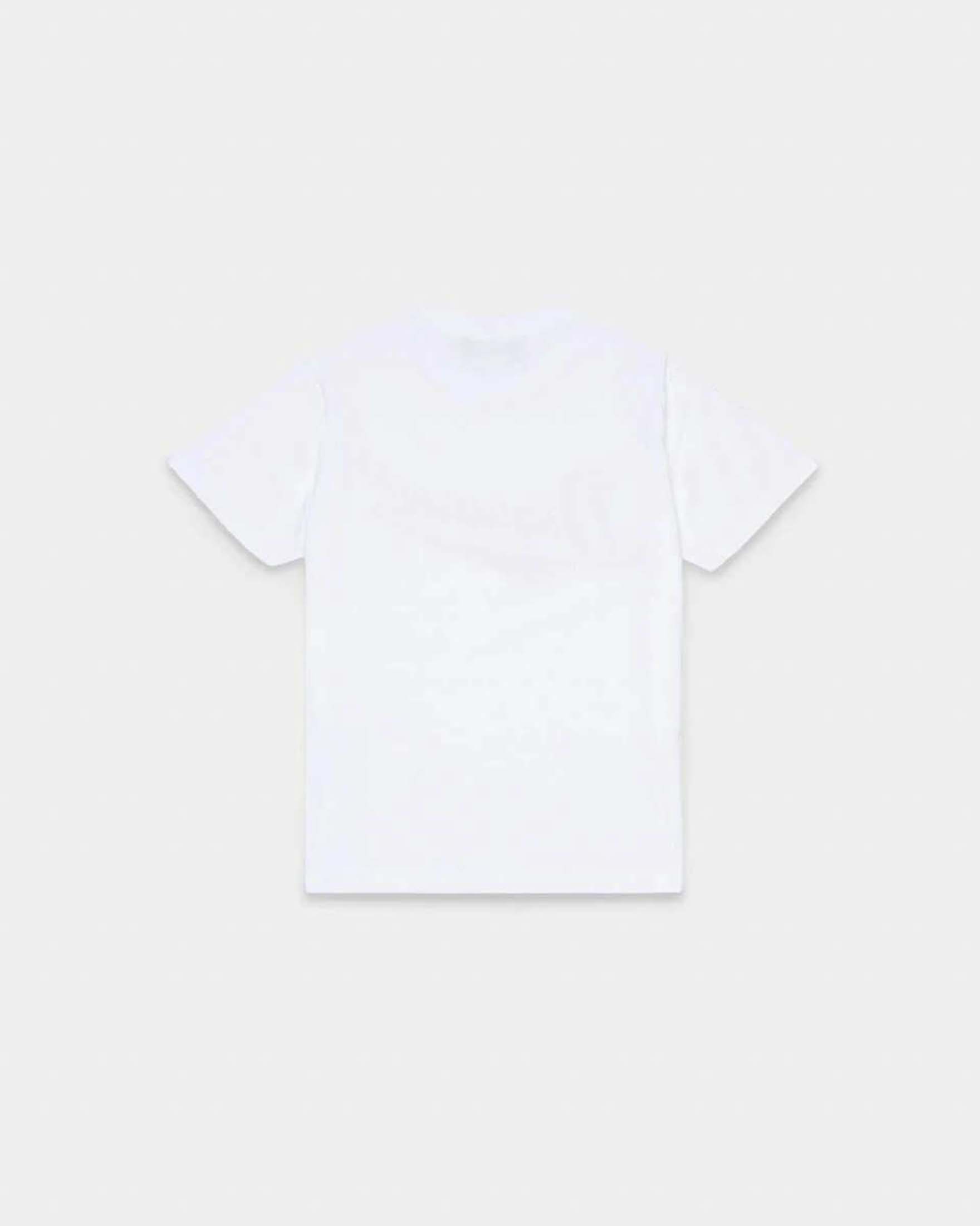 T-shirt Dsquared2 bianca in puro cotone con scritta logo rossa image