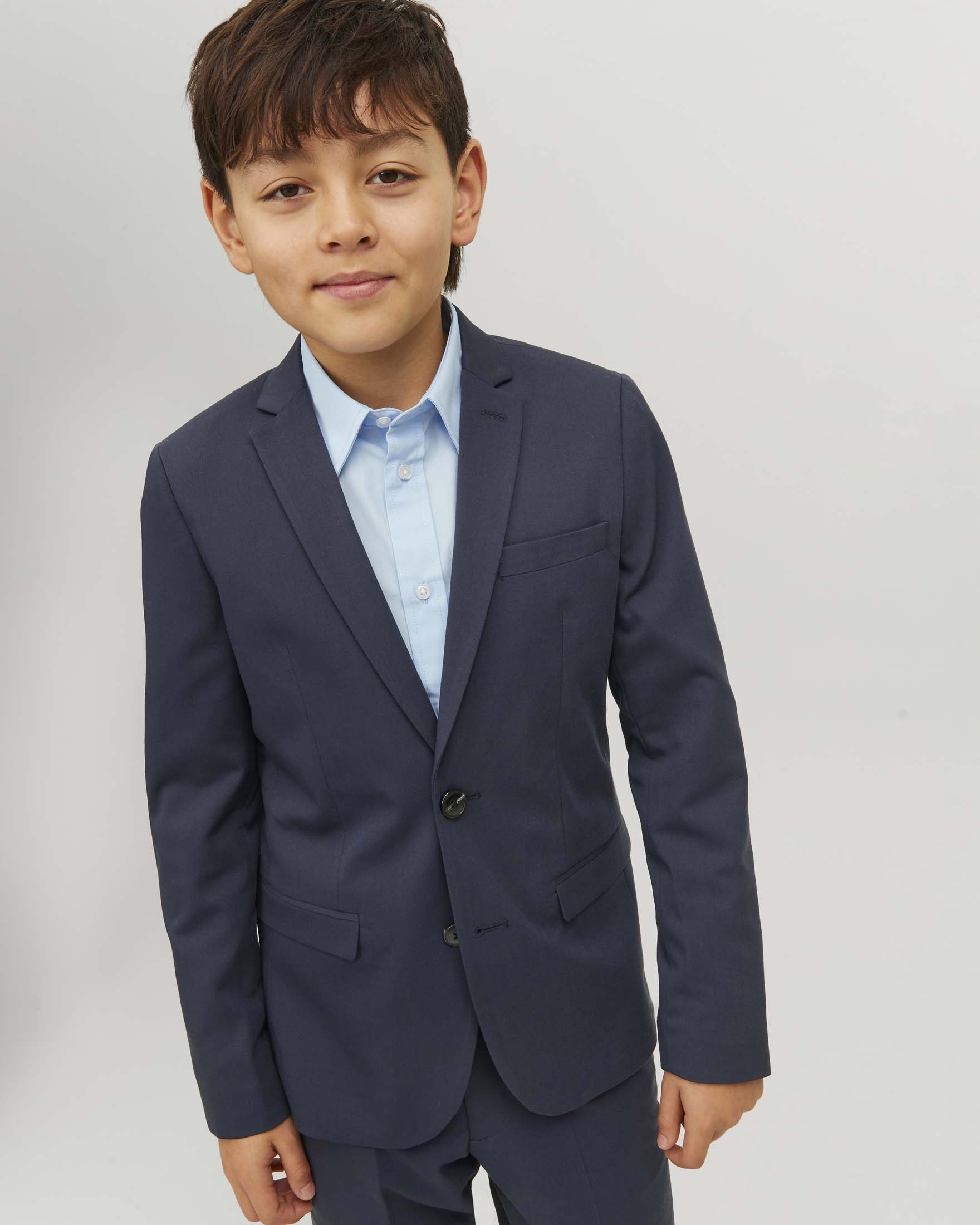 Blazer Jack & Jones blu monopetto in misto viscosa