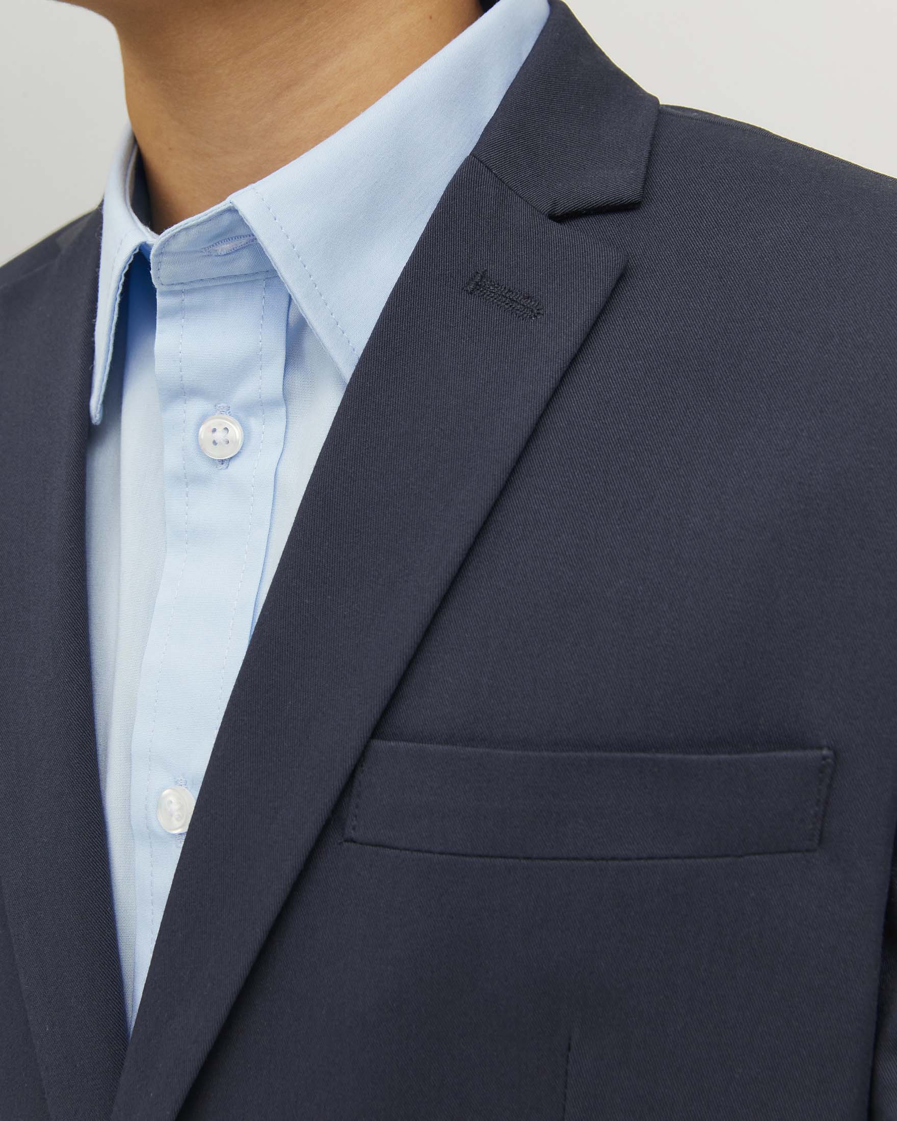 Blazer Jack & Jones blu monopetto in misto viscosa image