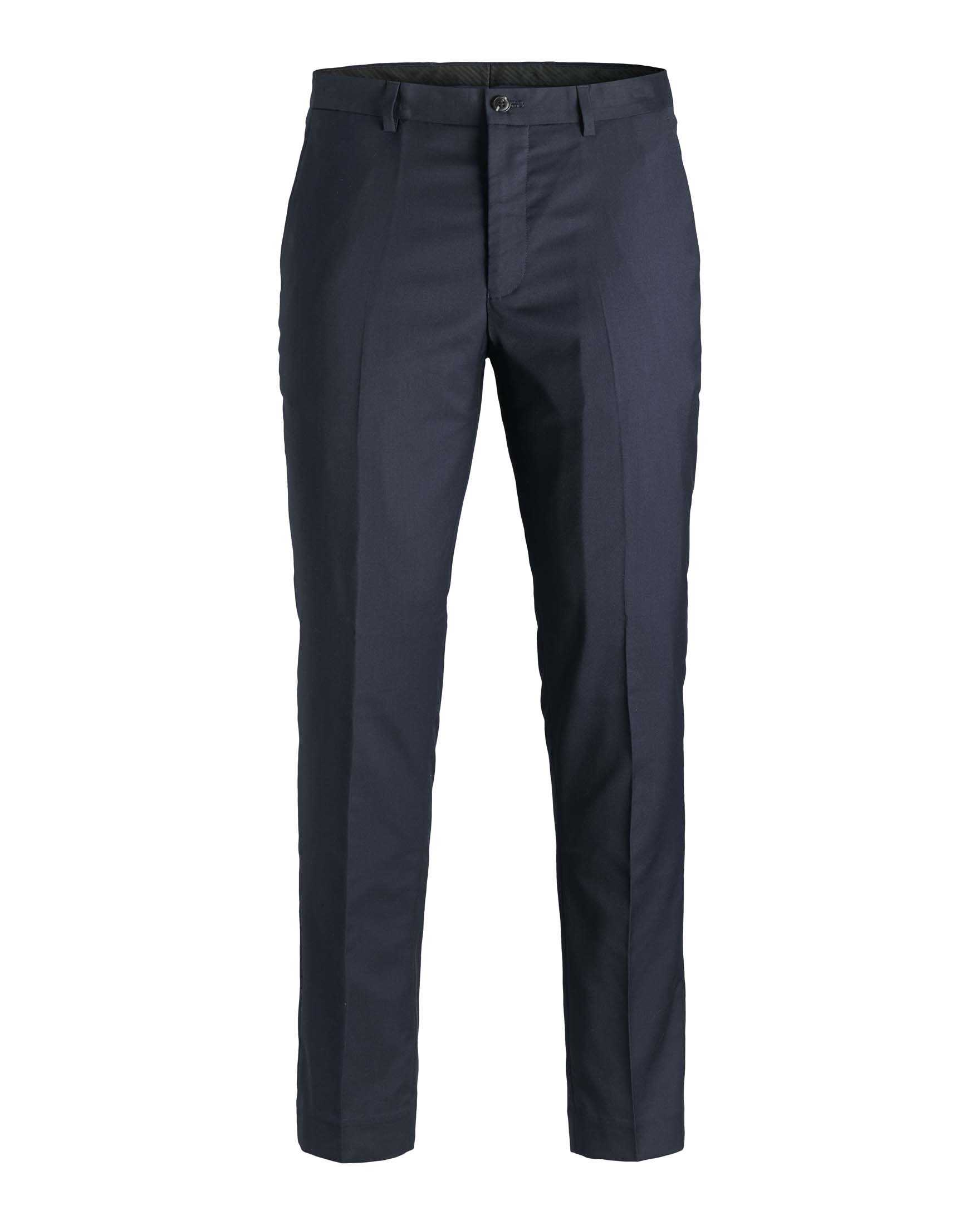 Pantalone chino blu in misto viscosa