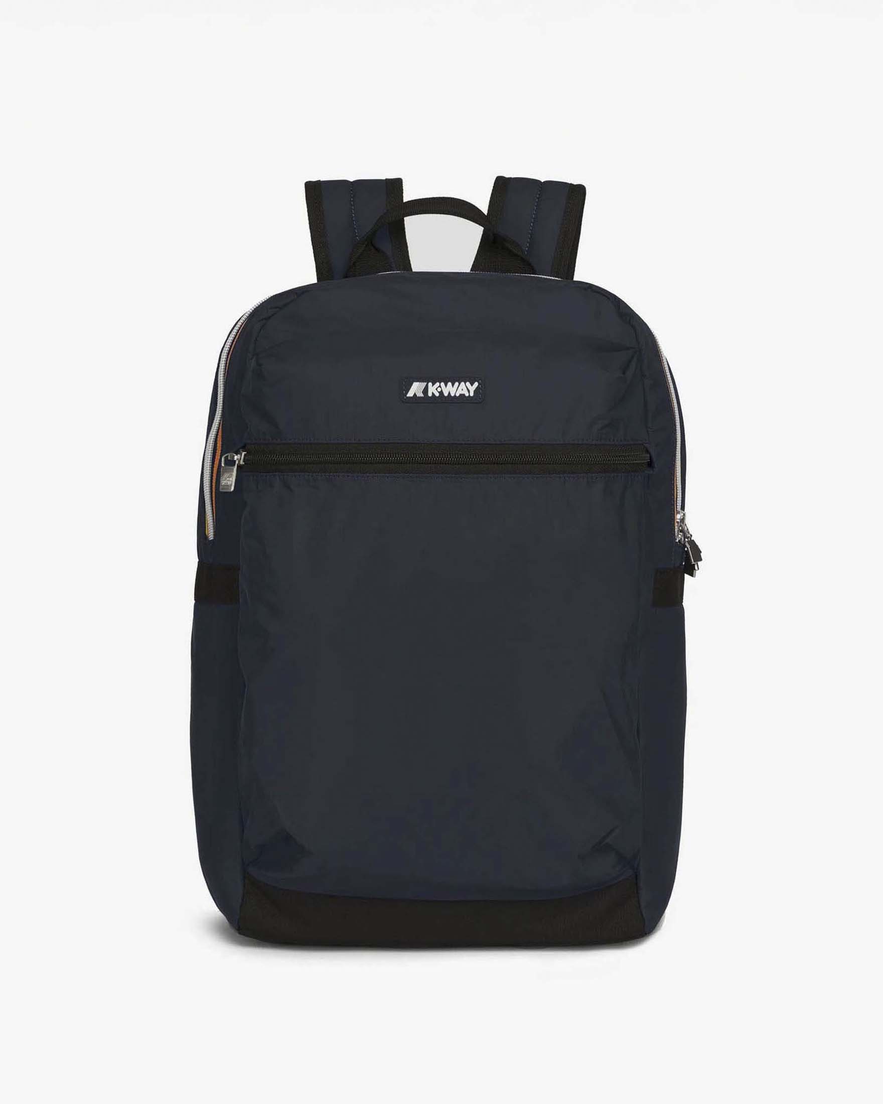 Zainetto K-way Laon blu in nylon con tasca esterna