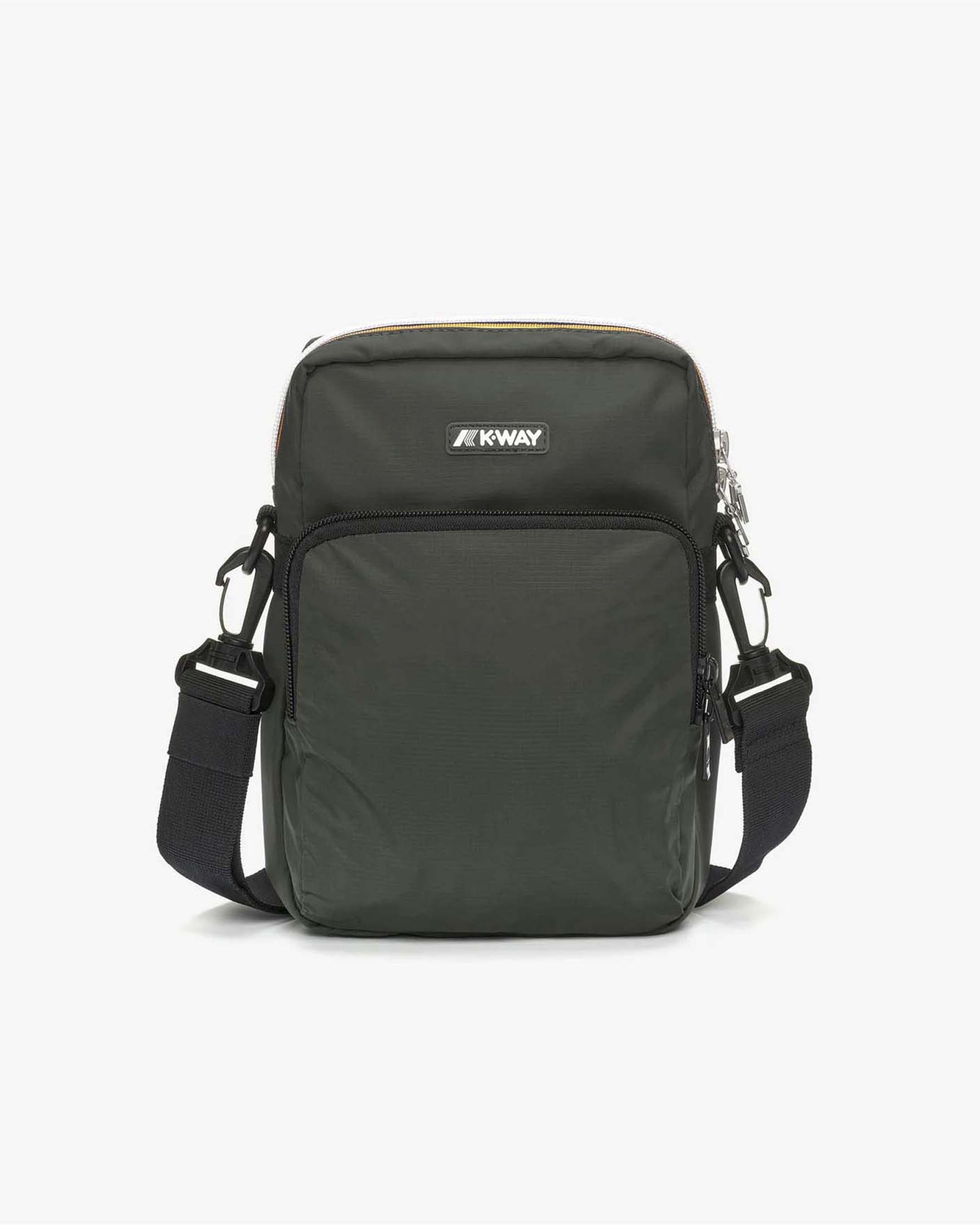 Borsetta a tracolla Erloy K-way verde militare in nylon ripstop
