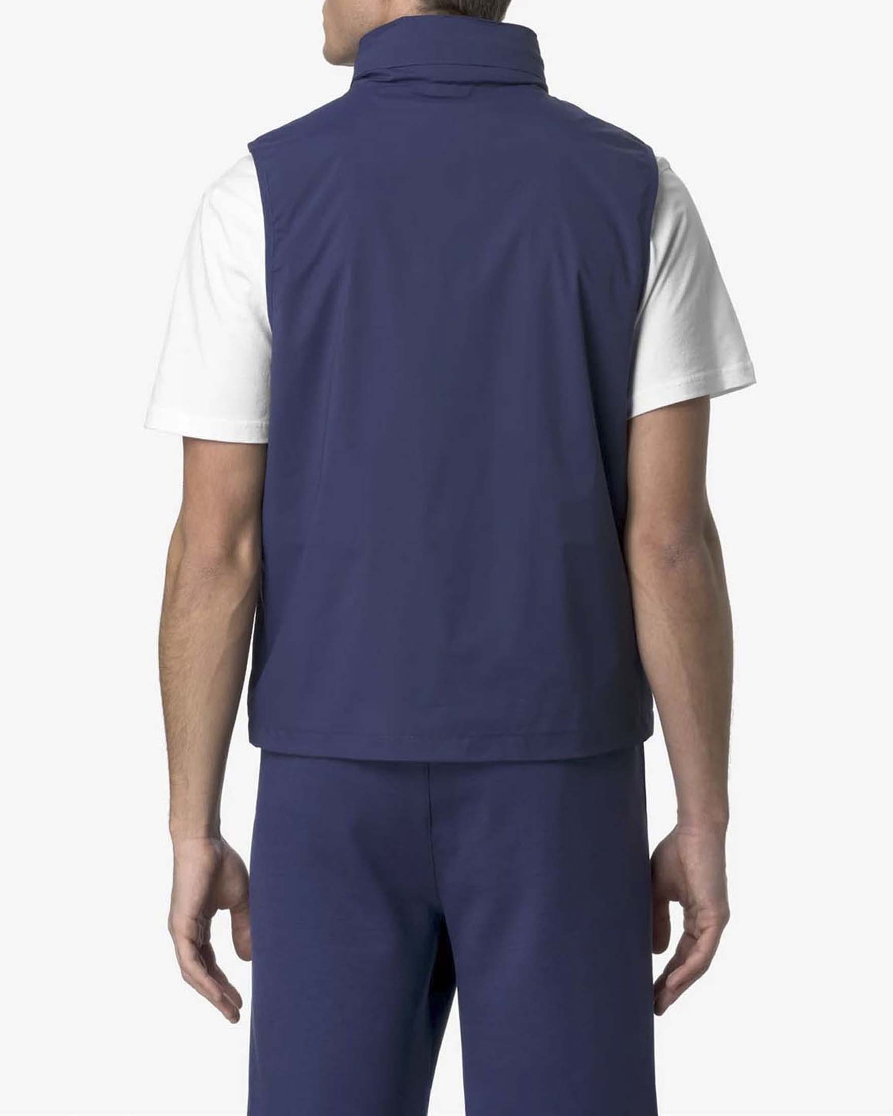 Gilet K-way Valen Stretch Nylon Jersey blu indaco con cappuccio estraibile image