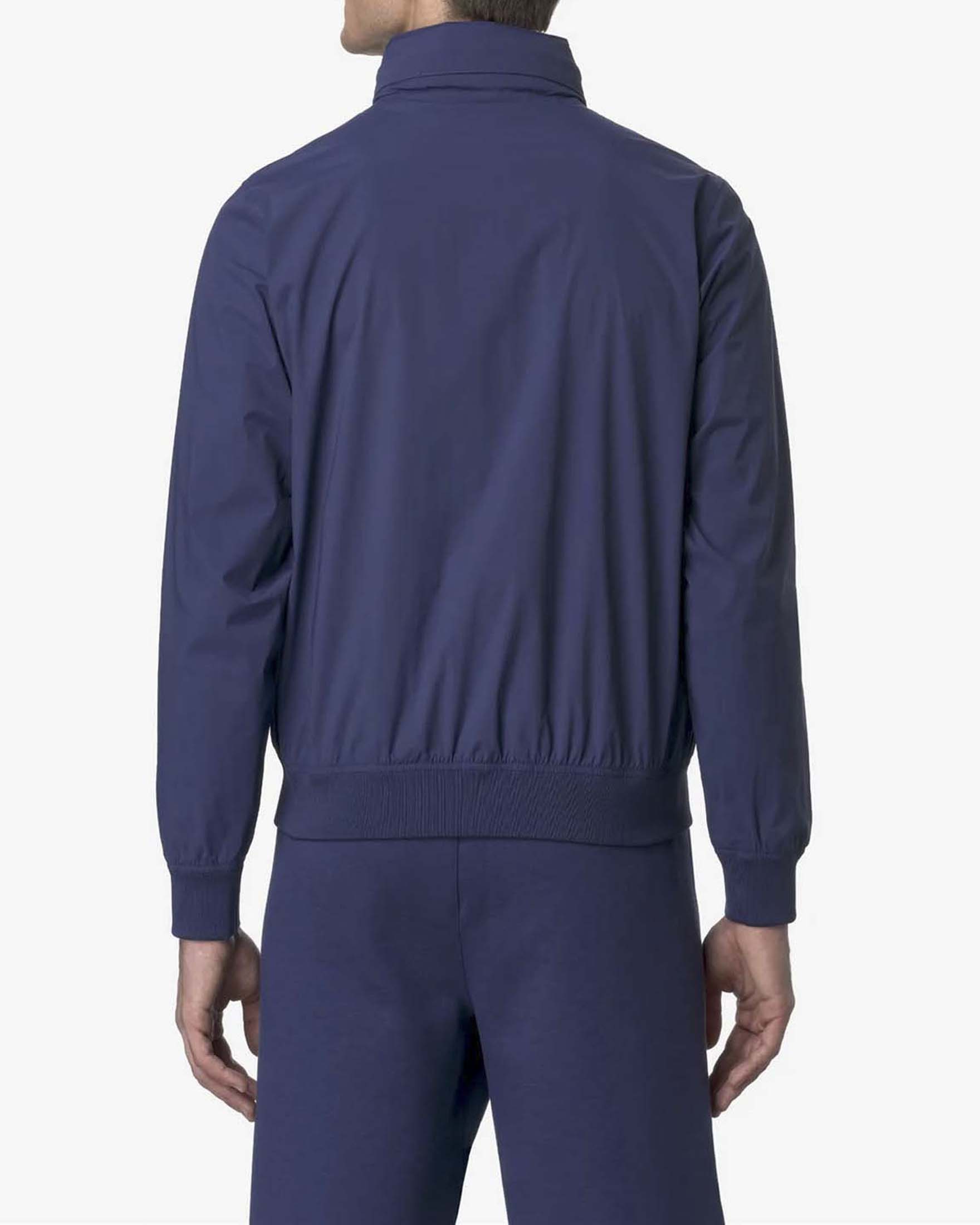 K-way Amaury Stretch Nylon Jersey blu indaco con cappuccio estraibile image