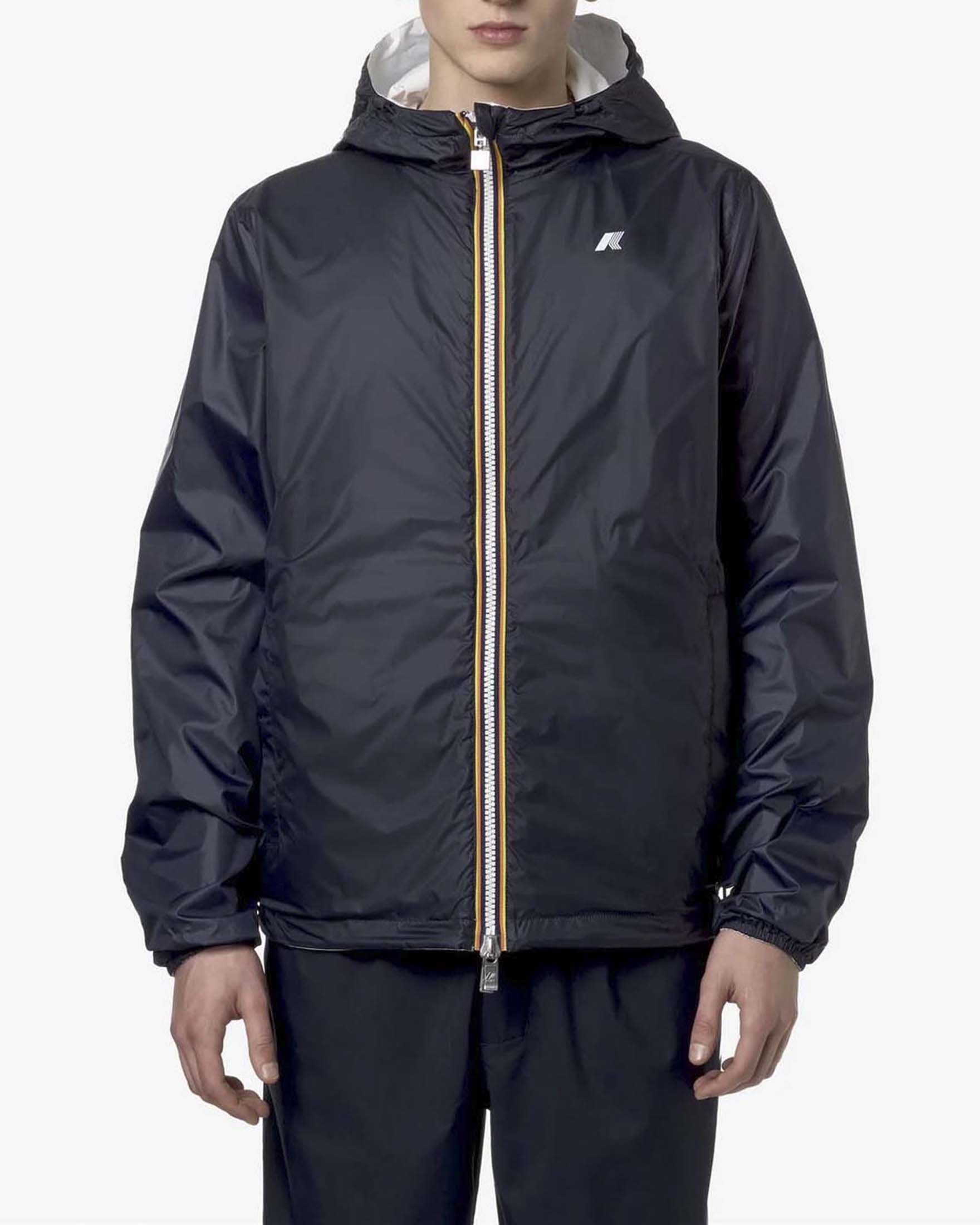 K-way Jake Plus.2 blu reversibile in bianco