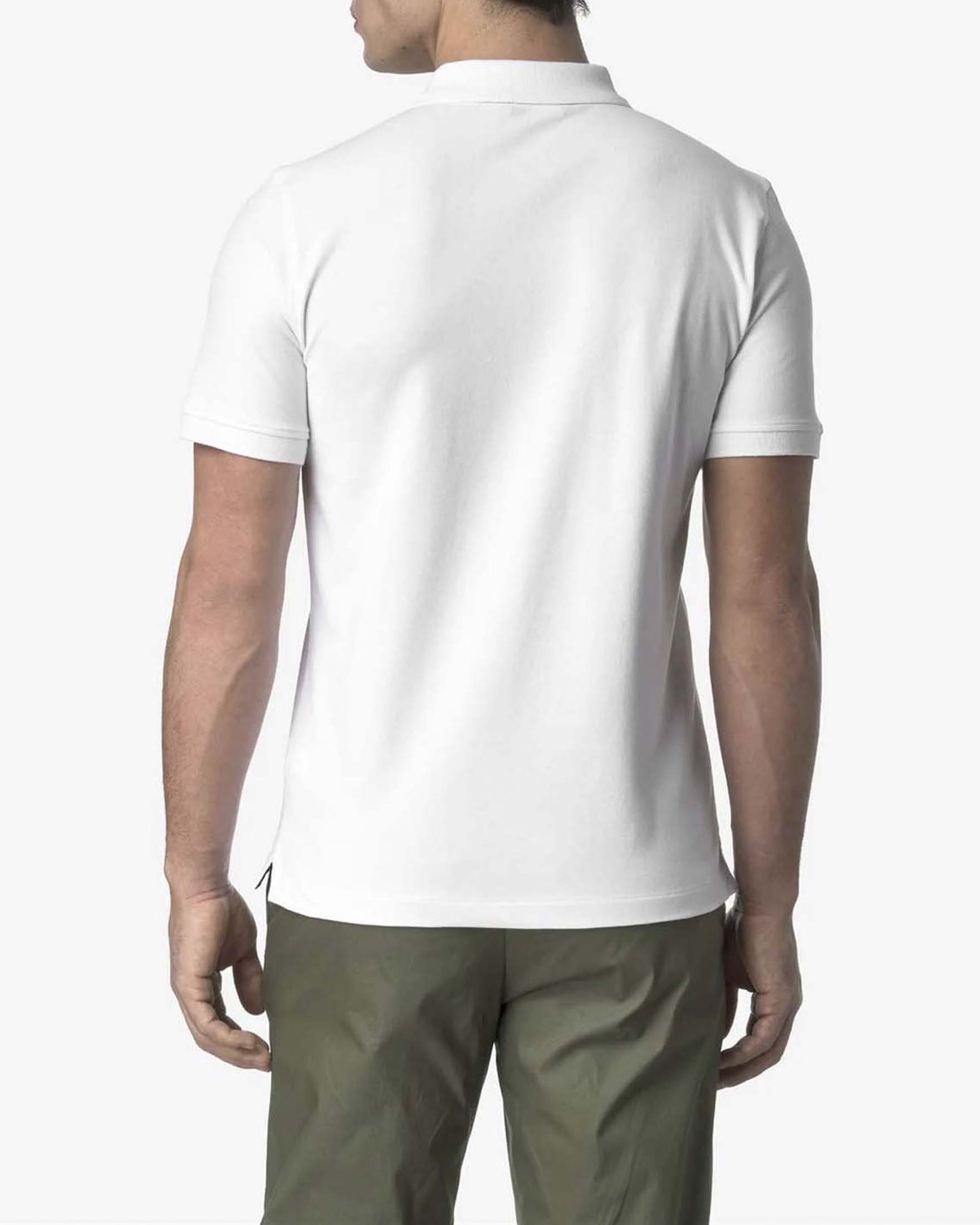 Polo mezza manica K-way Vinnie bianca in piquè di cotone stretch image