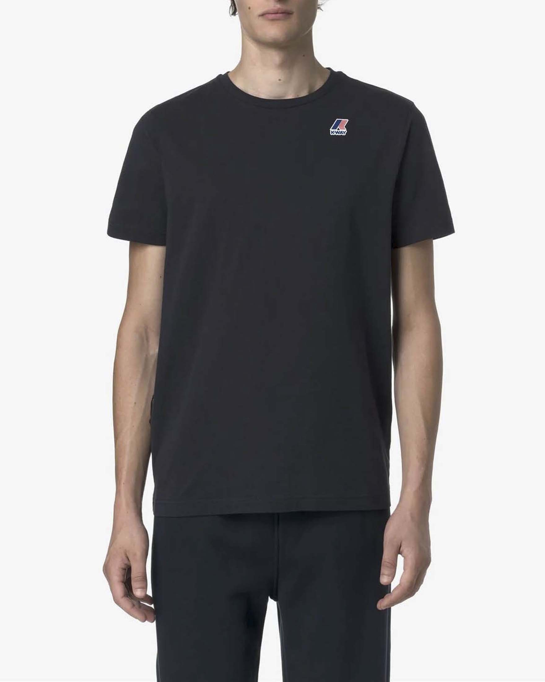 T-shirt mezza manica Leonide blu in puro cotone