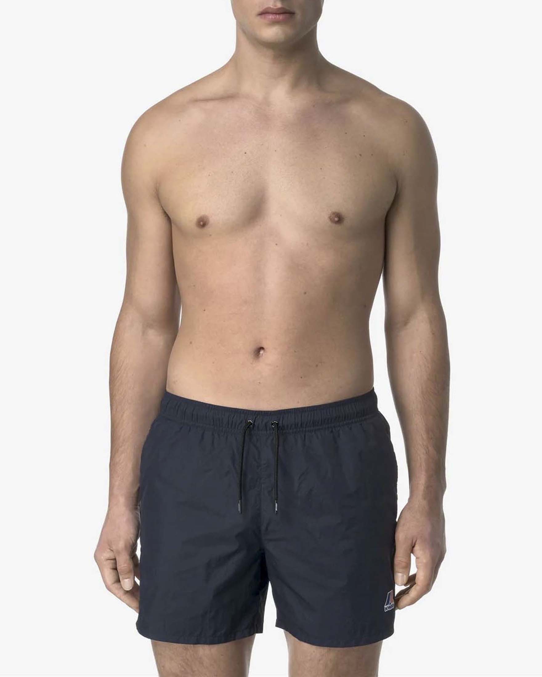 Boxer mare Le Vrai Olivier K-way blu in nylon ripstop