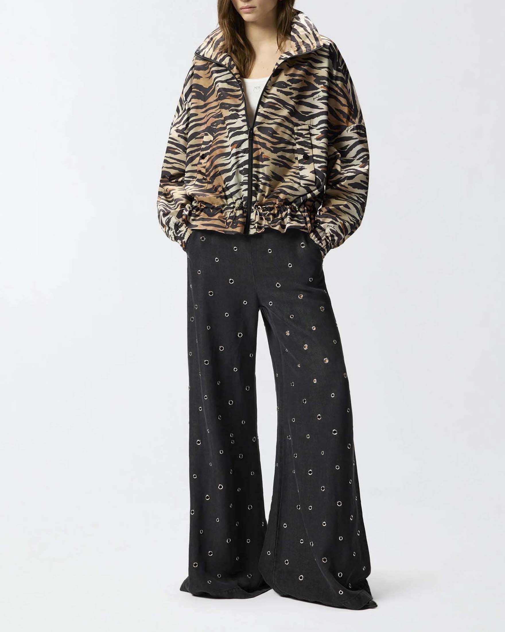 Giubbino Pinko con stampa animalier e coulisse in vita regolabile image