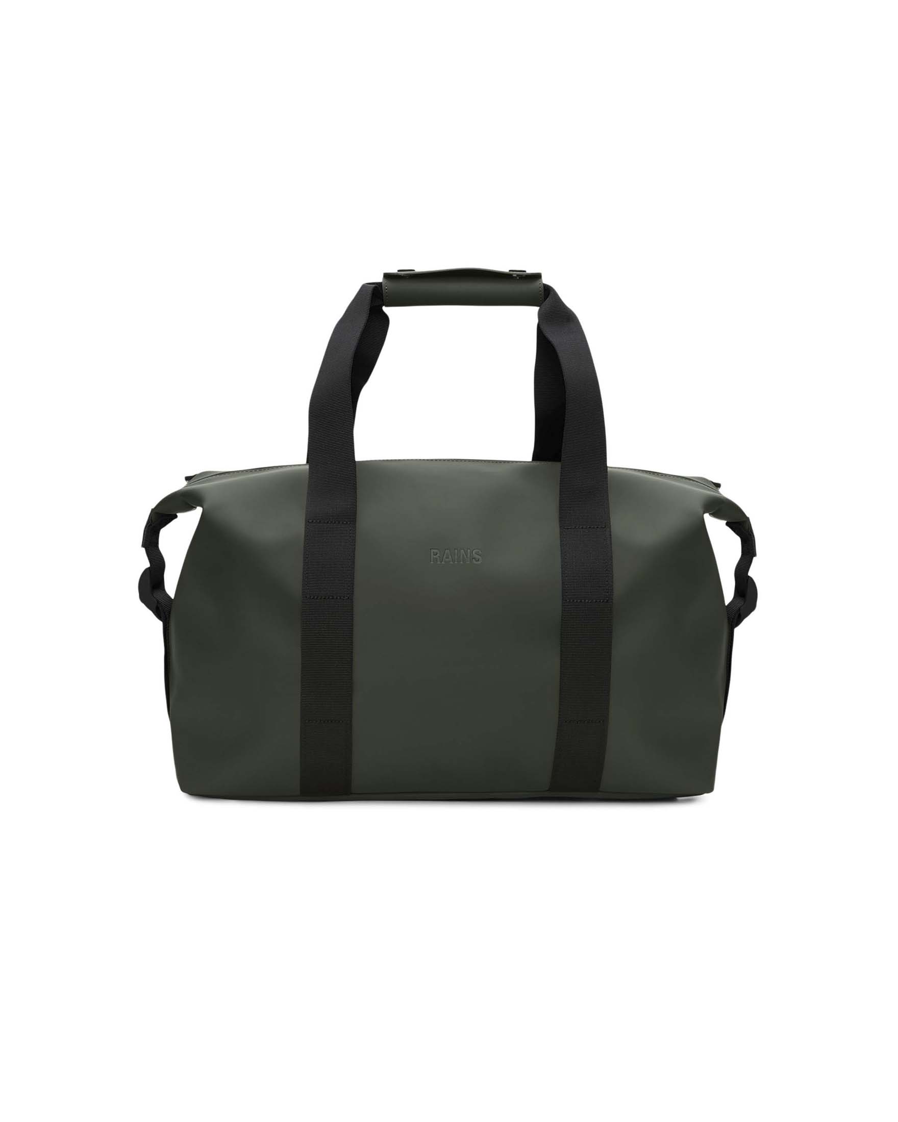 Borsa Weekend small verde militare Rains con doppio manico e tracolla rimovibile