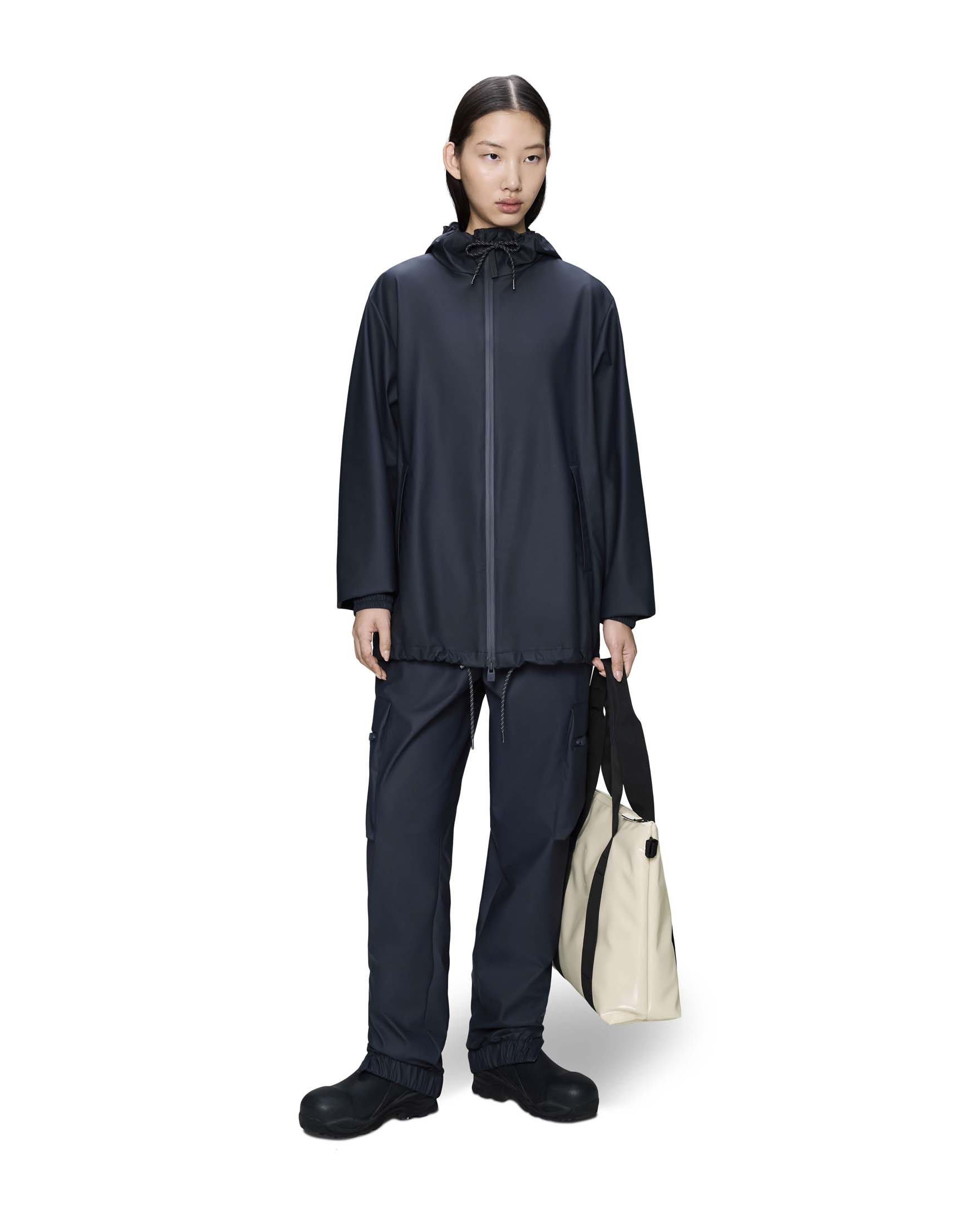 Impermeabile Storm Breaker blu Rains in tessuto tecnico