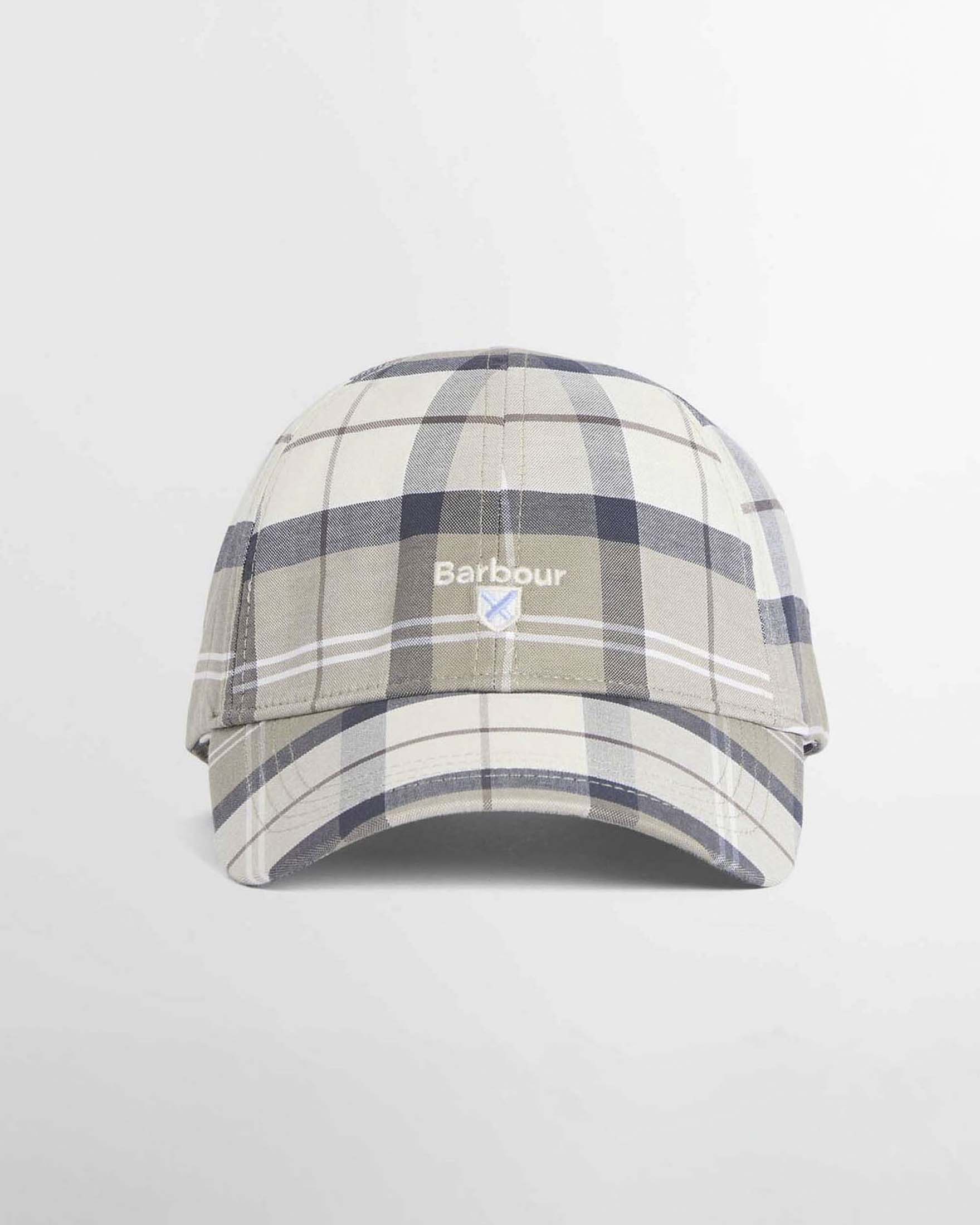 Berretto baseball Barbour in fantasia tartan check beige e panna image
