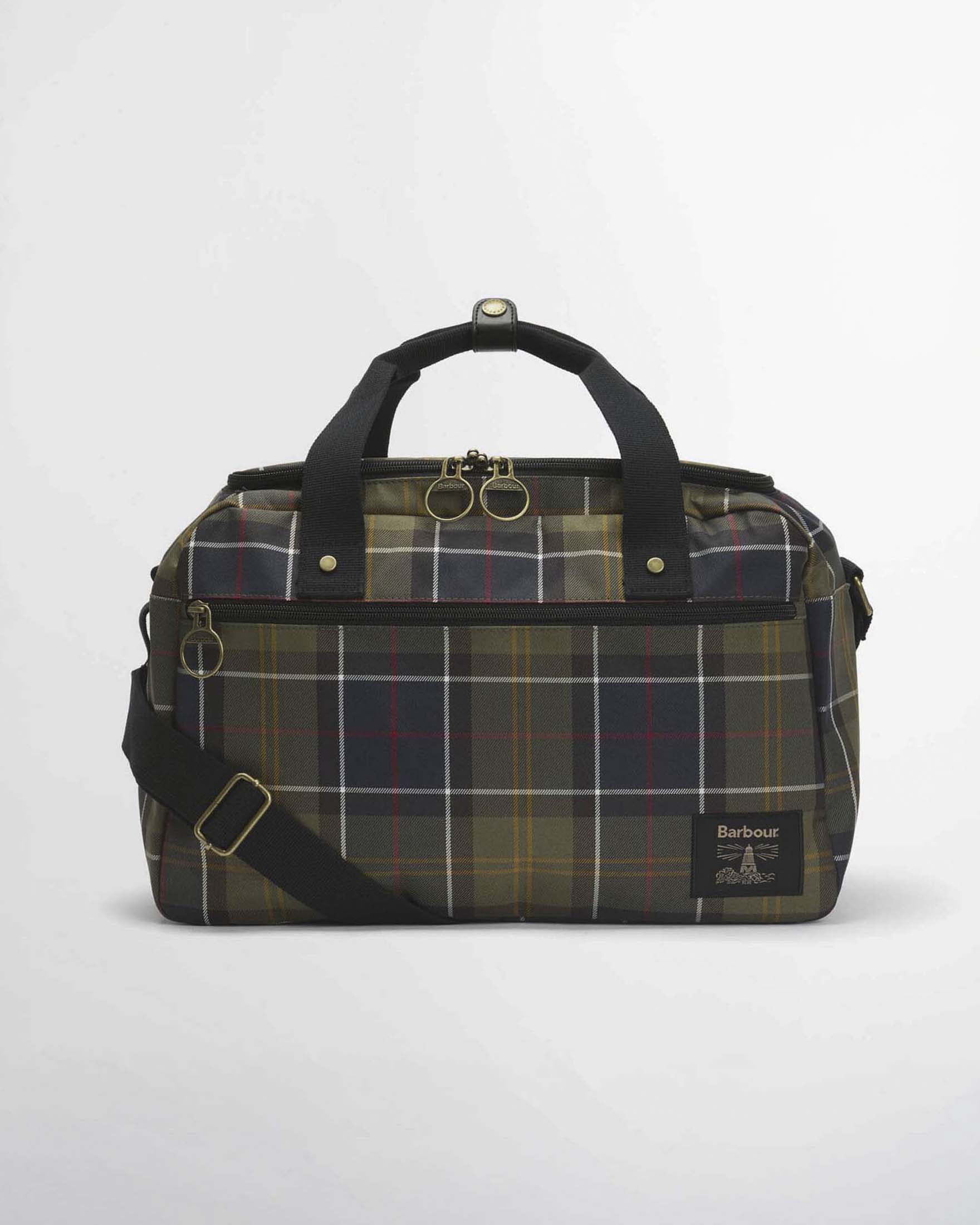 Borsone da cabina Barbour in tessuto tartan check