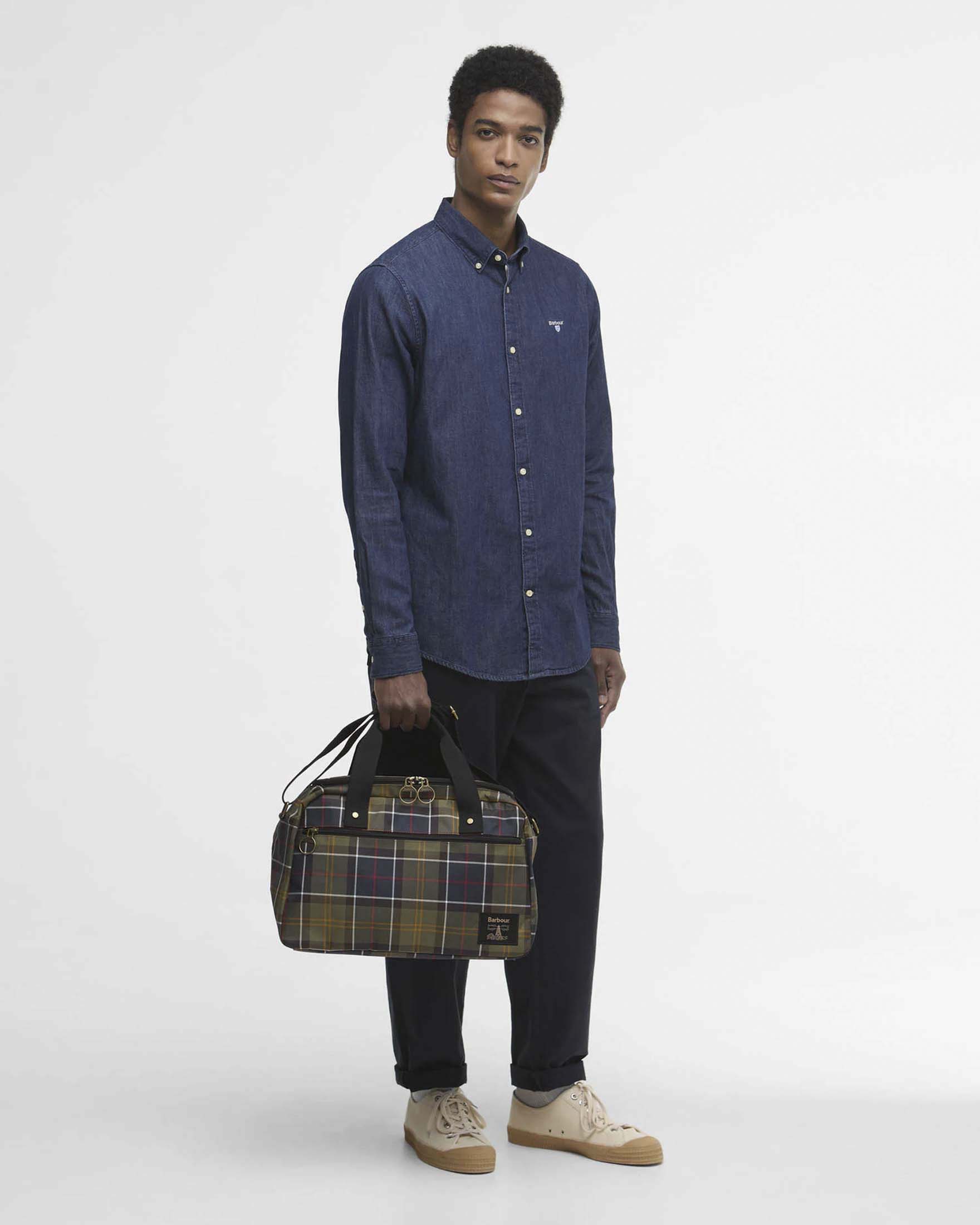 Borsone da cabina Barbour in tessuto tartan check image