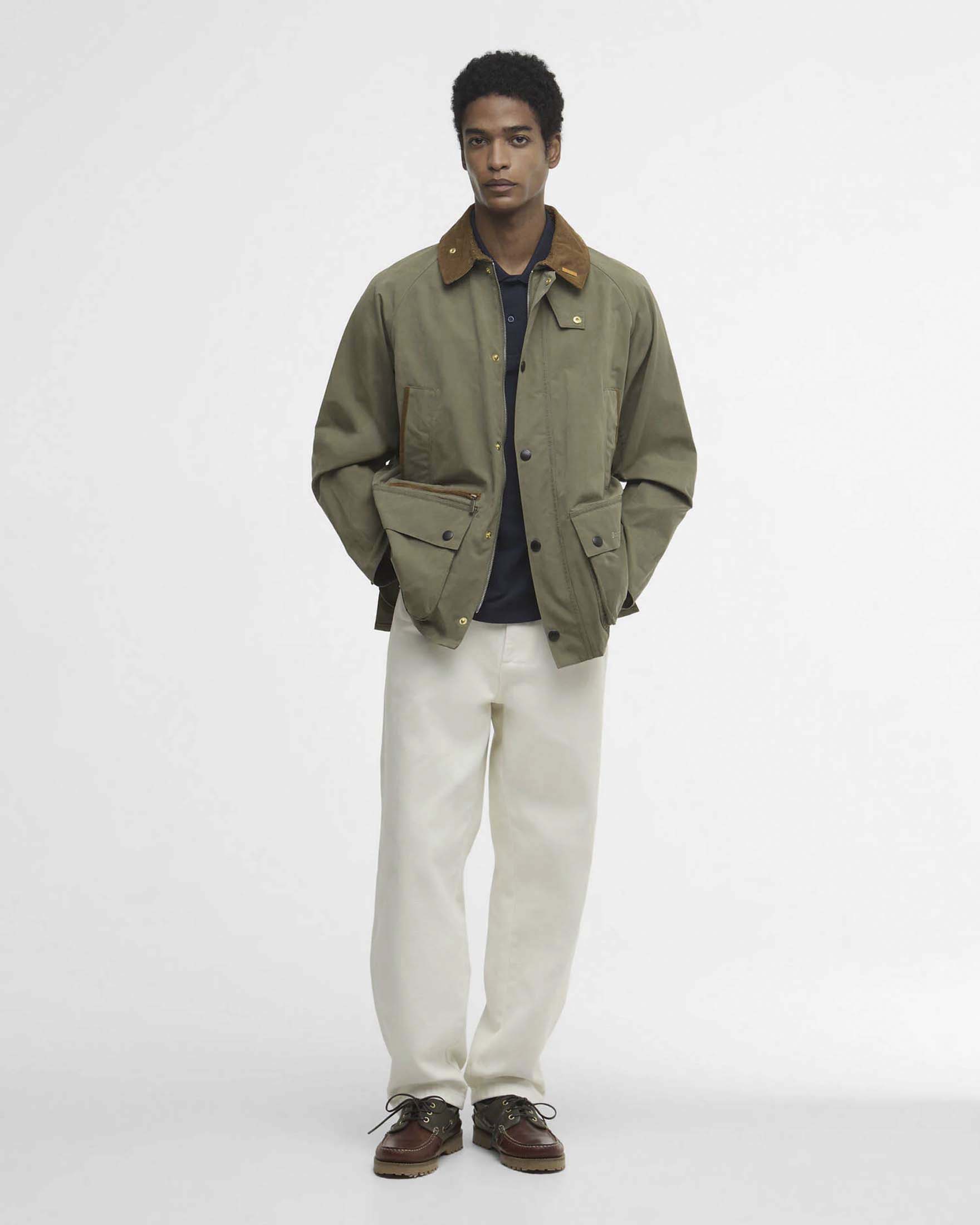 Giacca Bedale Icons verde salvia in cotone manopesca