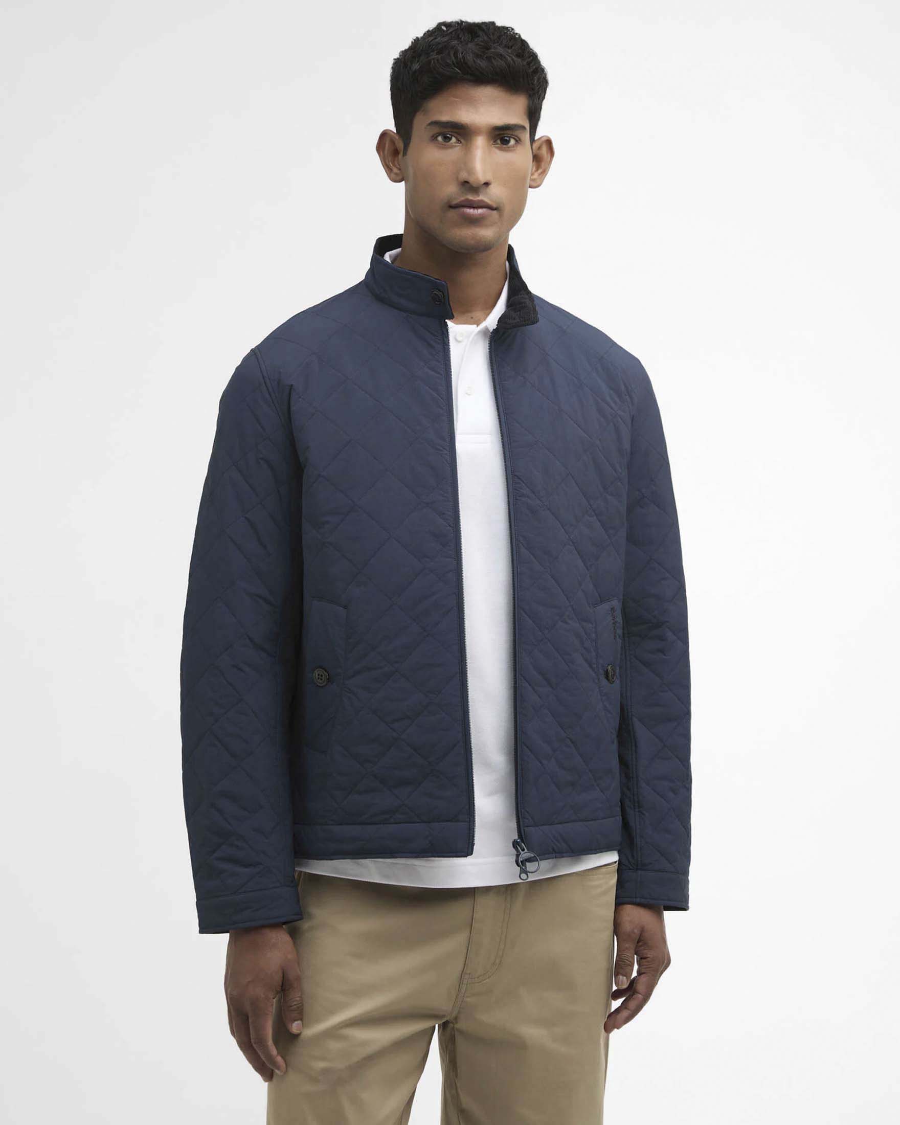 Giacca trapuntata a rombi Barbour Tyneside blu image