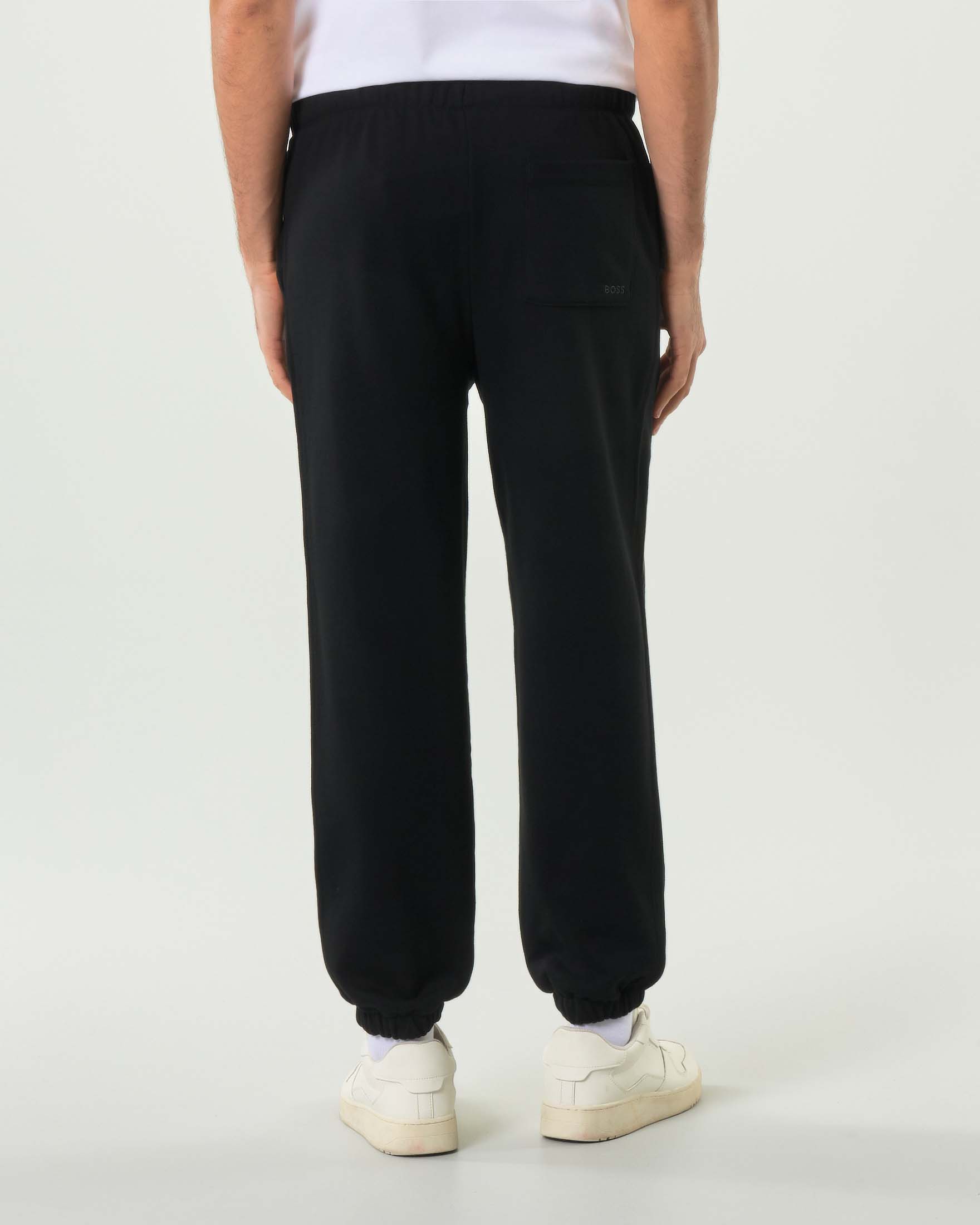 Pantalone Boss nero in felpa di puro cotone