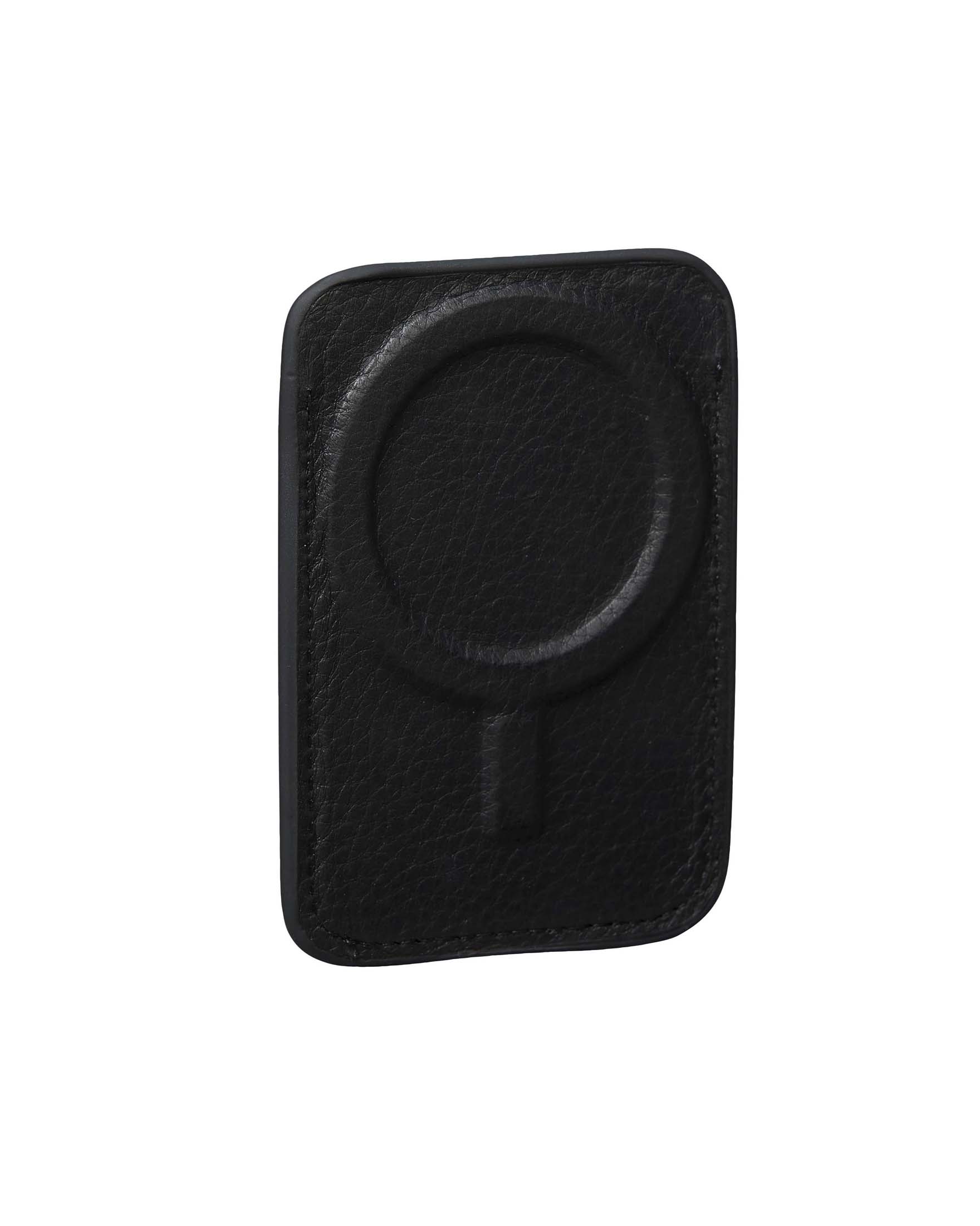 Portacarte Calvin Klein Jeans nero in pelle con logo stampato e tecnologia RFID image